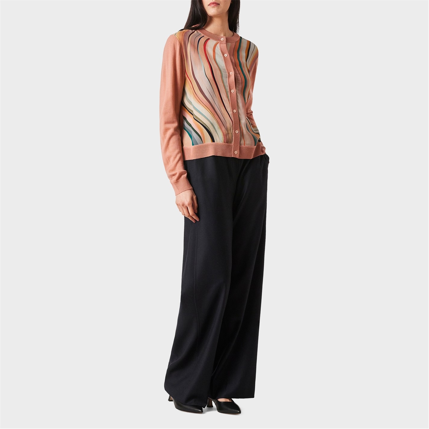 PS PAUL SMITH Pink 3694594 Women's Swirl Structured Cardigan - 3
