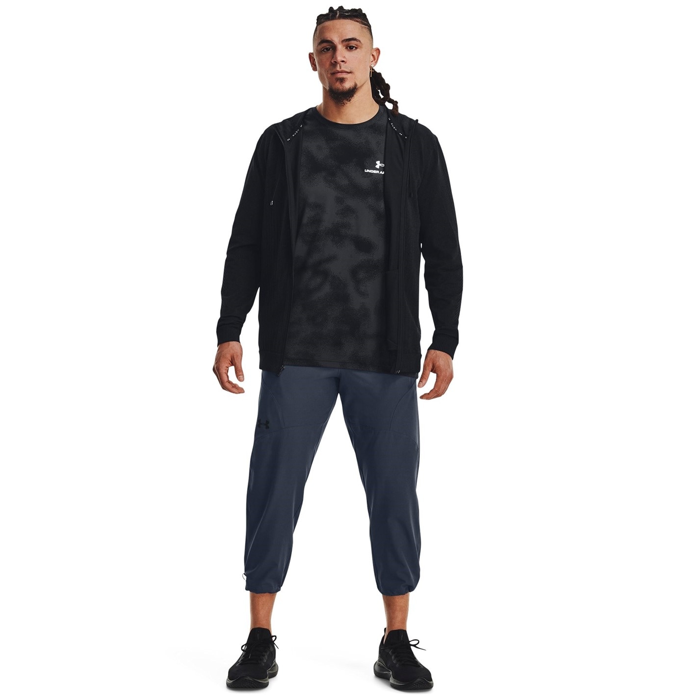 Tepláky Under Armour Gray 4886416 Unstoppable Crop Pants Mens - 4
