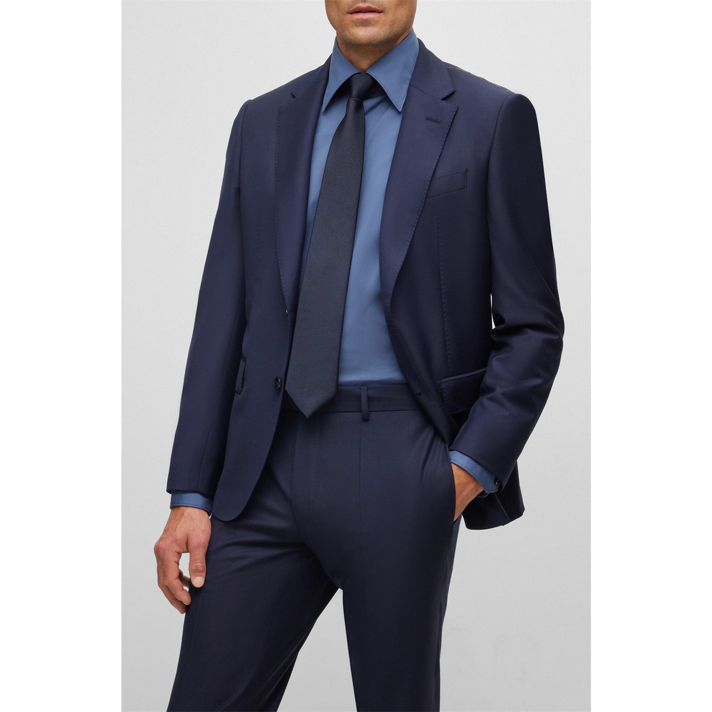Kalhoty Boss Navy 5713721 Men's T Straight Trousers - 4