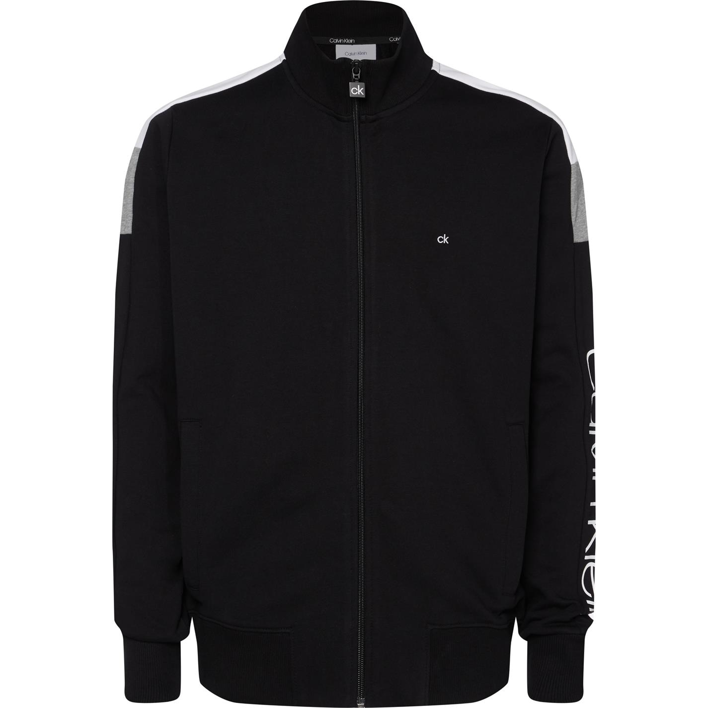 Mikina Calvin Klein Calvin Black 8693135 Athleisure Logo Full Zip Jacket - 1