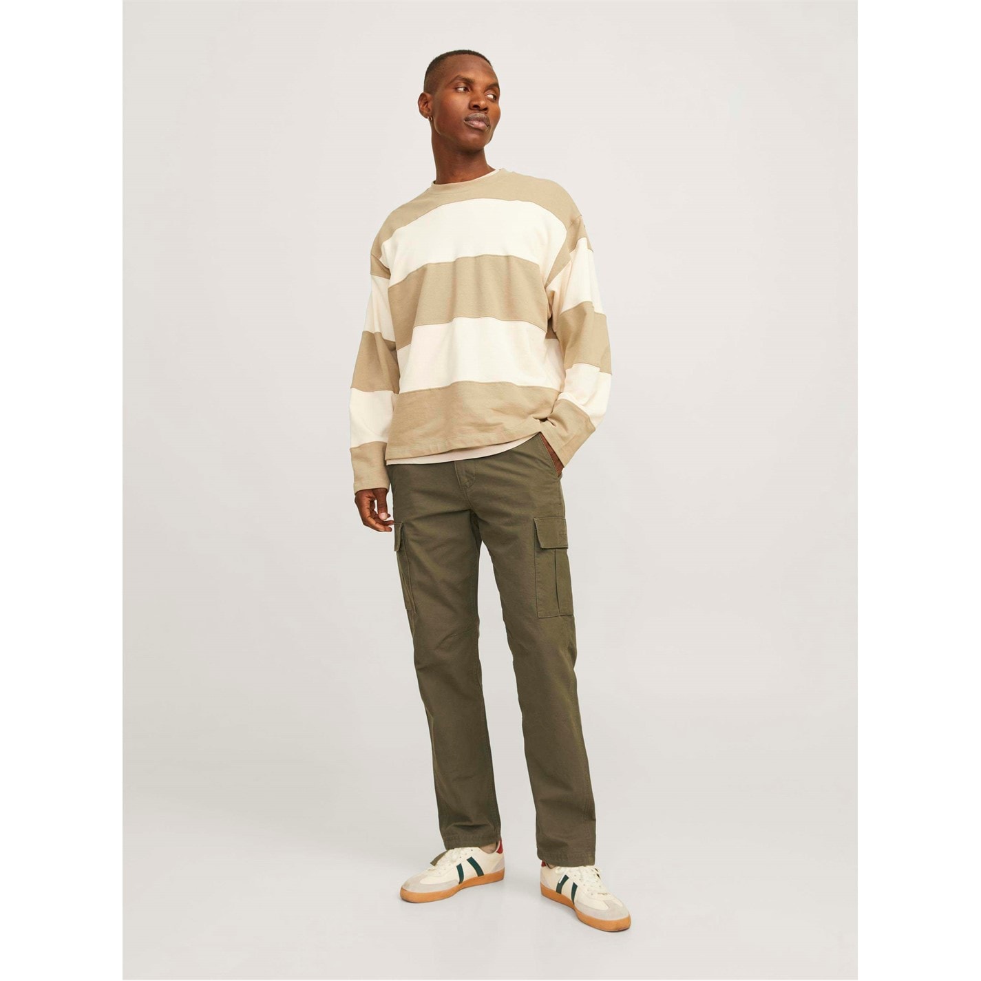 Kalhoty Jack and Jones Olive Night 8932139 Men's Kane Barkley Cargo Trousers - 3
