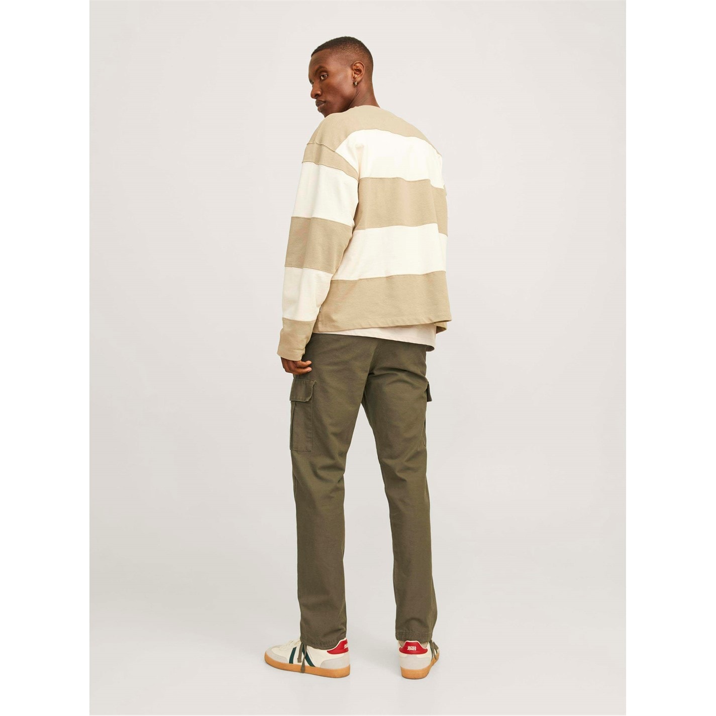 Kalhoty Jack and Jones Olive Night 8932139 Men's Kane Barkley Cargo Trousers - 4