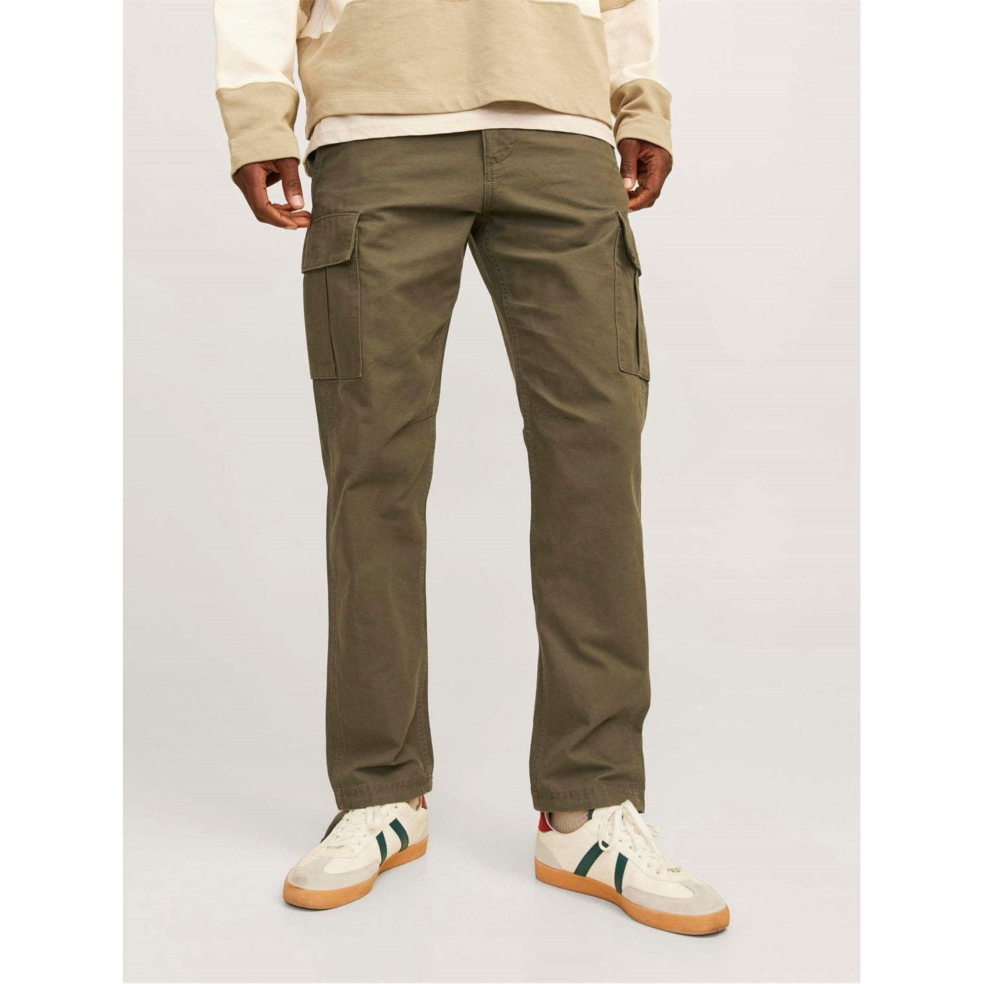 Kalhoty Jack and Jones Olive Night 8932139 Men's Kane Barkley Cargo Trousers - 6