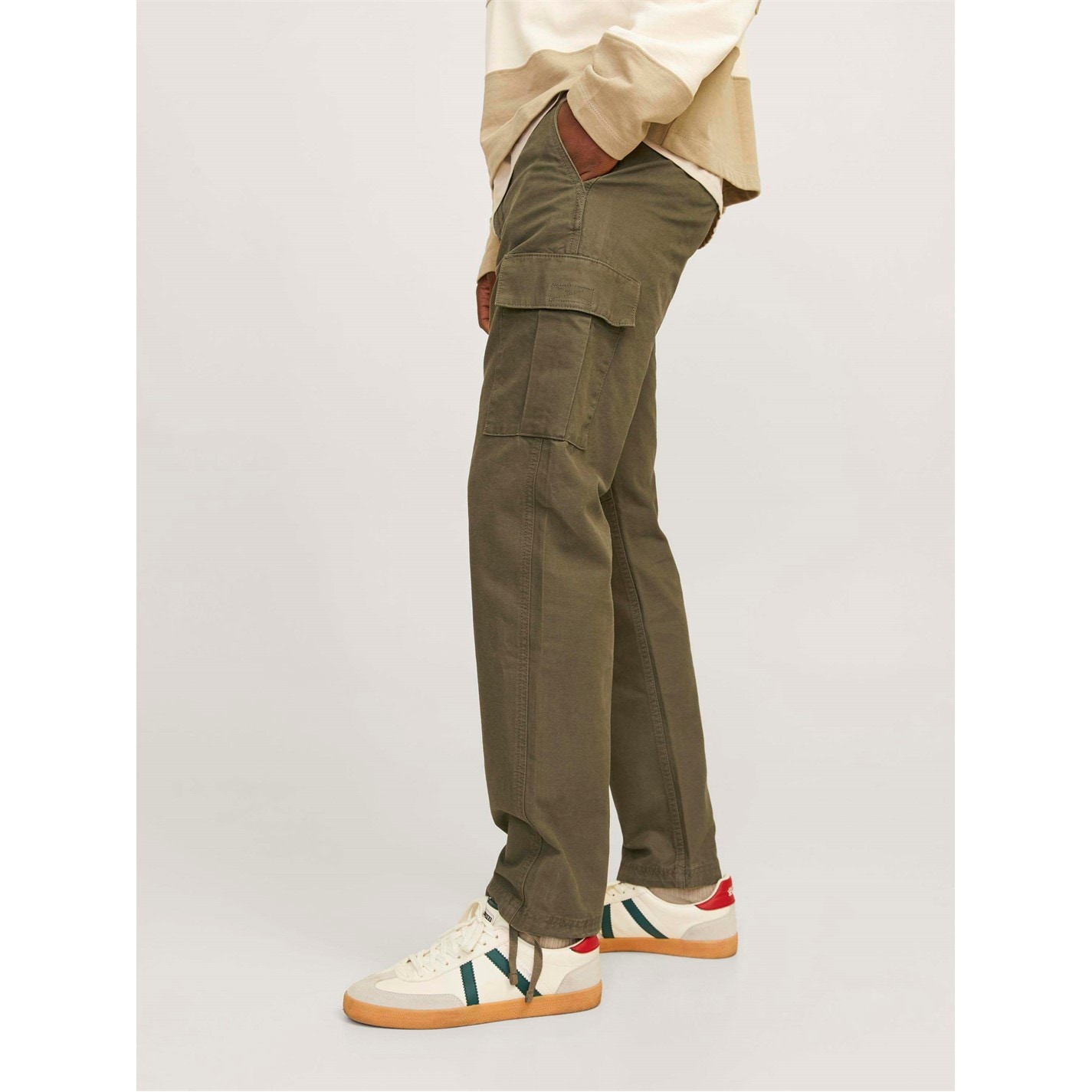 Kalhoty Jack and Jones Olive Night 8932139 Men's Kane Barkley Cargo Trousers - 7