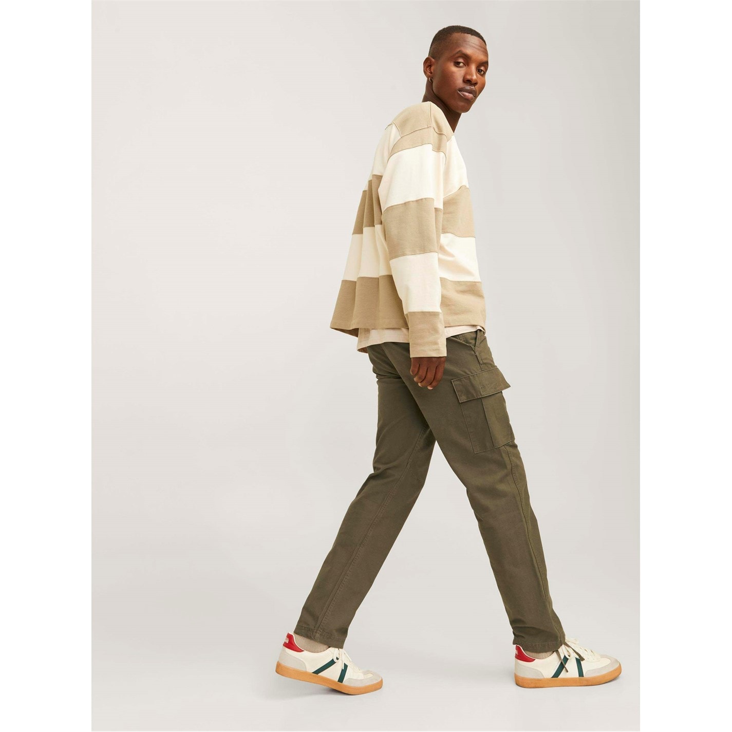 Kalhoty Jack and Jones Olive Night 8932139 Men's Kane Barkley Cargo Trousers - 8