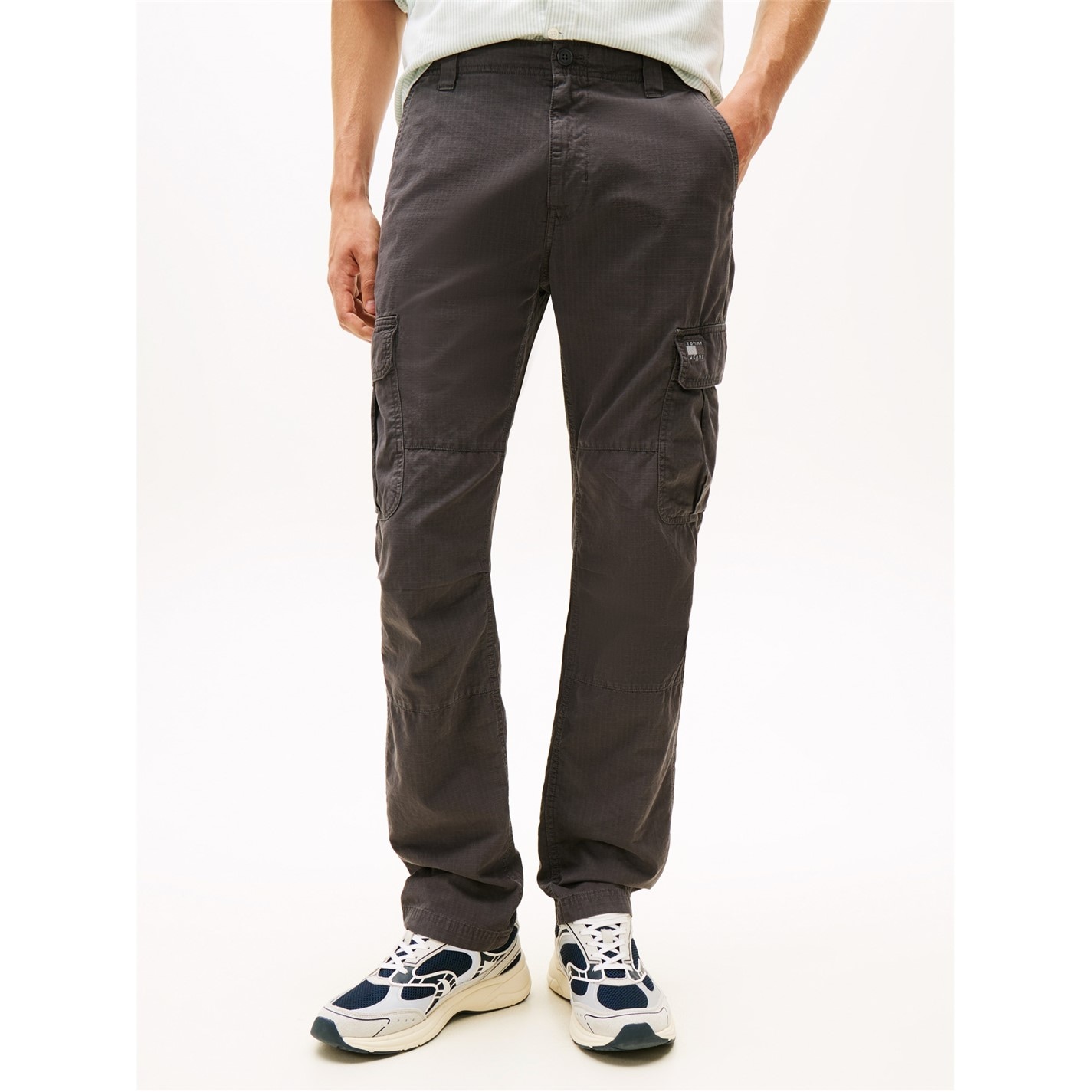 Kalhoty Tommy Jeans Washed Black 1139217 Men's Ryan Cargo Trousers - 2
