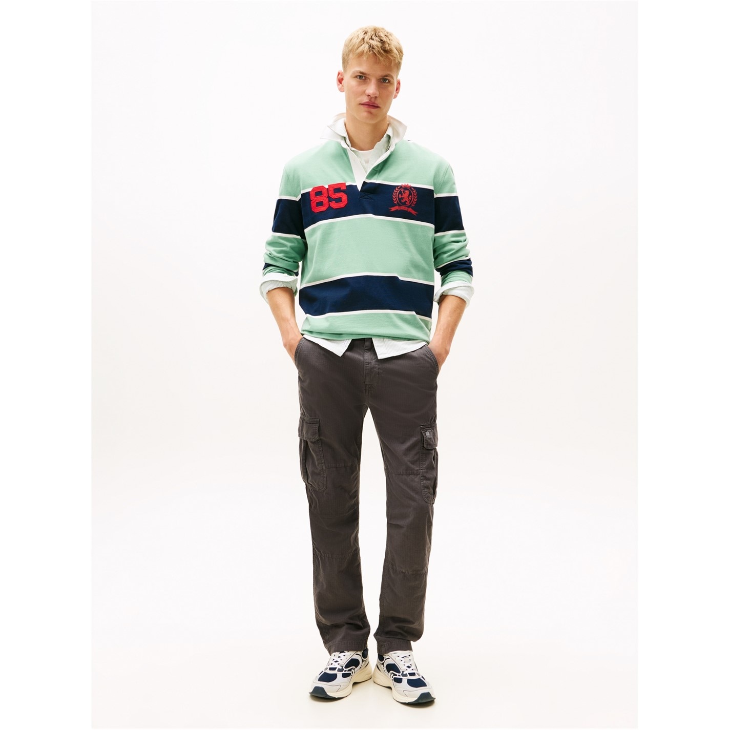 Kalhoty Tommy Jeans Washed Black 1139217 Men's Ryan Cargo Trousers - 3