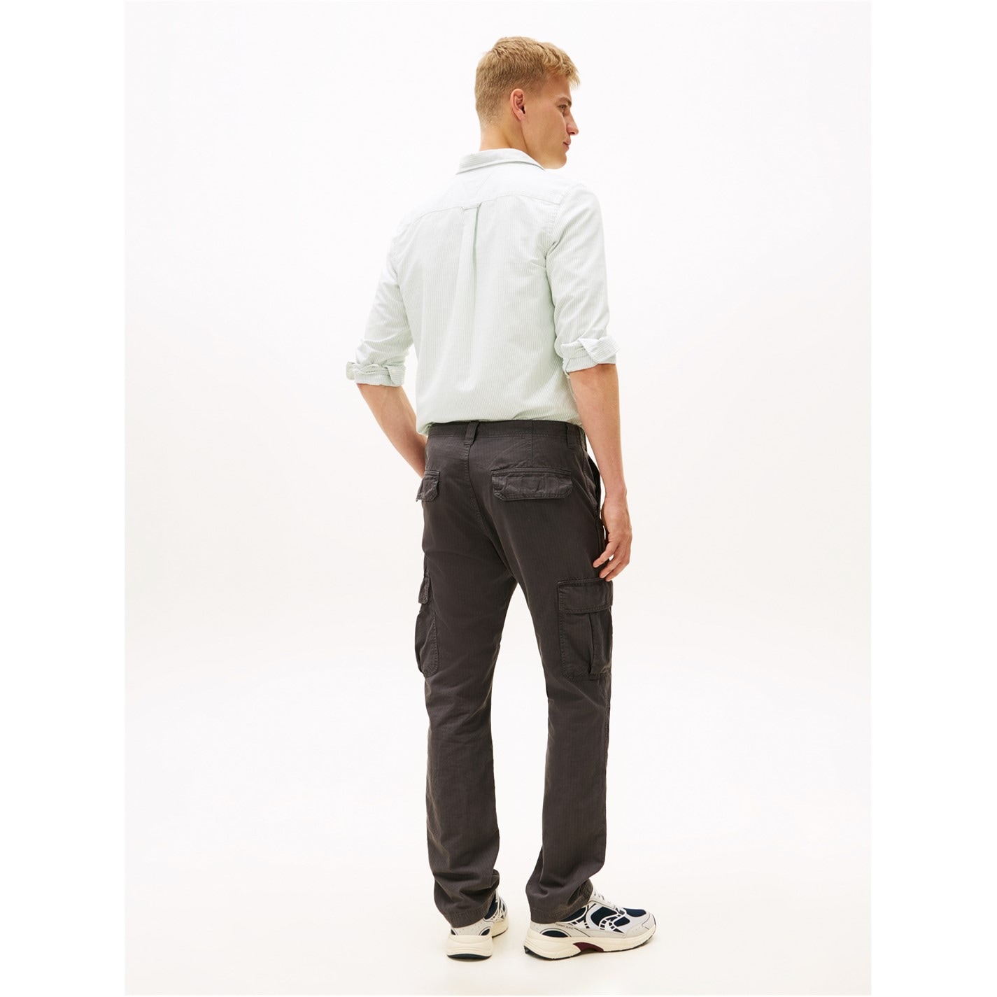 Kalhoty Tommy Jeans Washed Black 1139217 Men's Ryan Cargo Trousers - 4