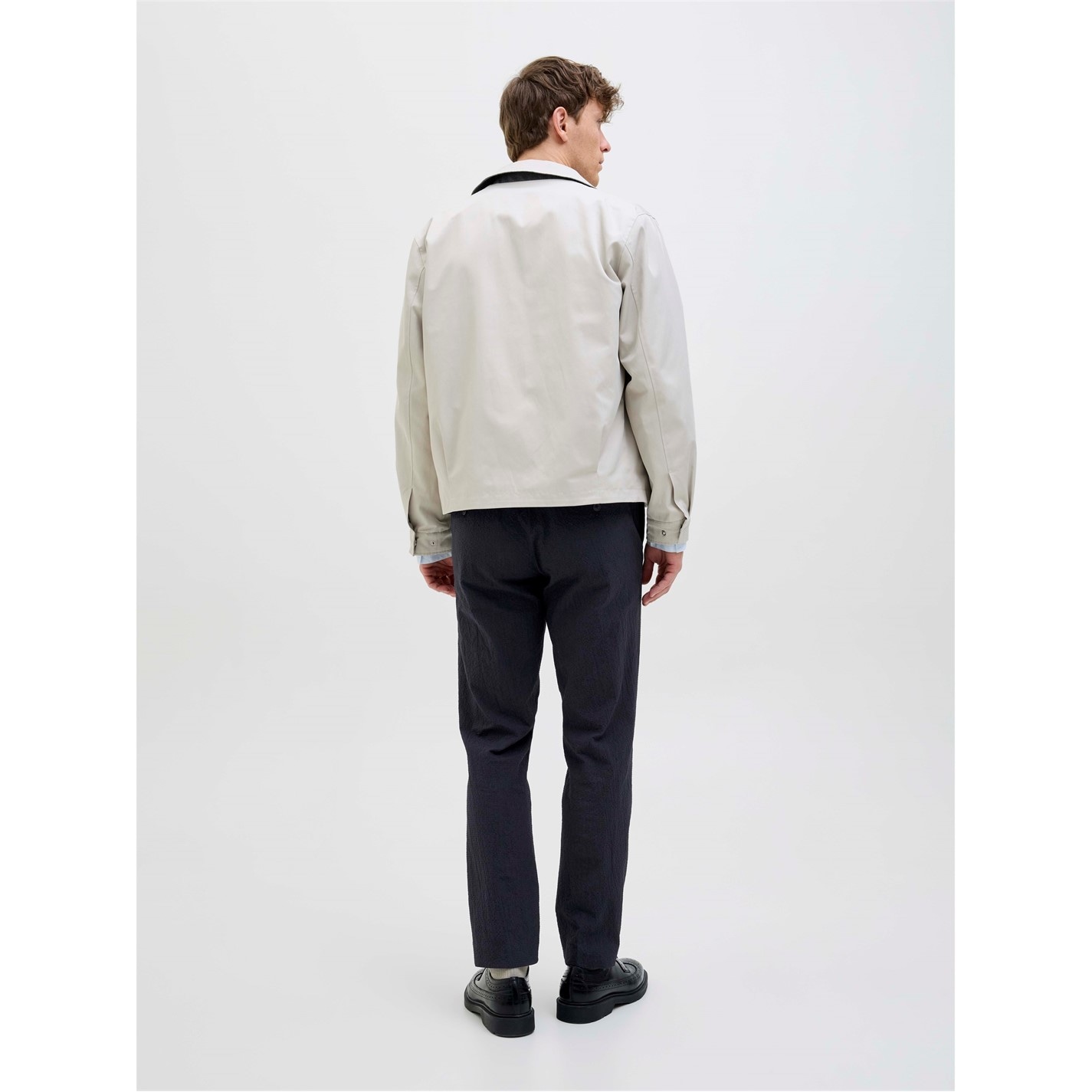Kalhoty Jack and Jones Night Sky 4659736 Men's Seersucker Cargo Trousers - 3