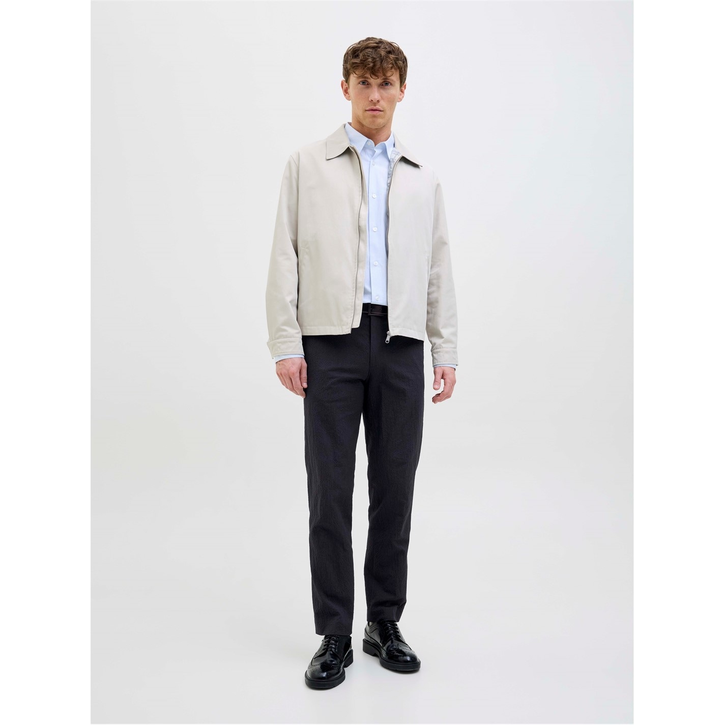 Kalhoty Jack and Jones Night Sky 4659736 Men's Seersucker Cargo Trousers - 6