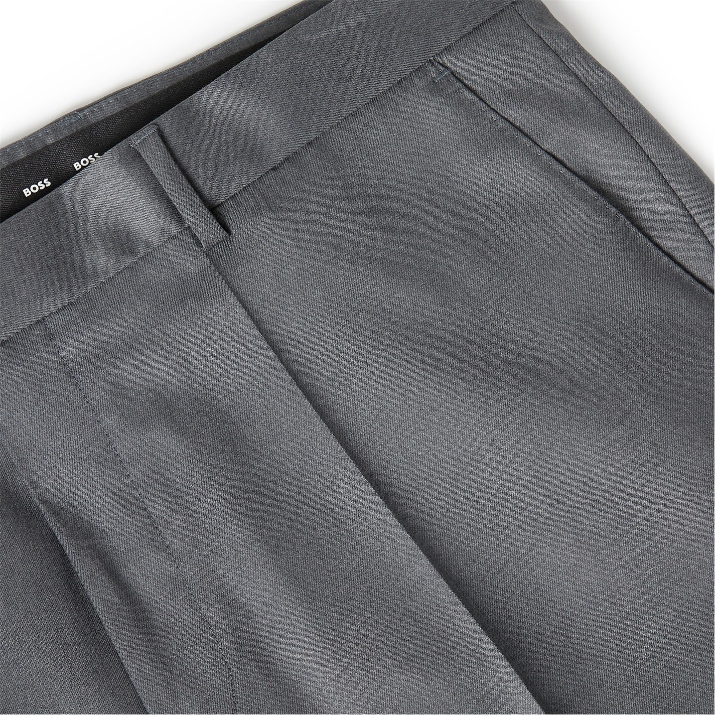 Kalhoty BOSS Dark Grey 6811469 Men's H Lenon Straight Leg Trousers - 3