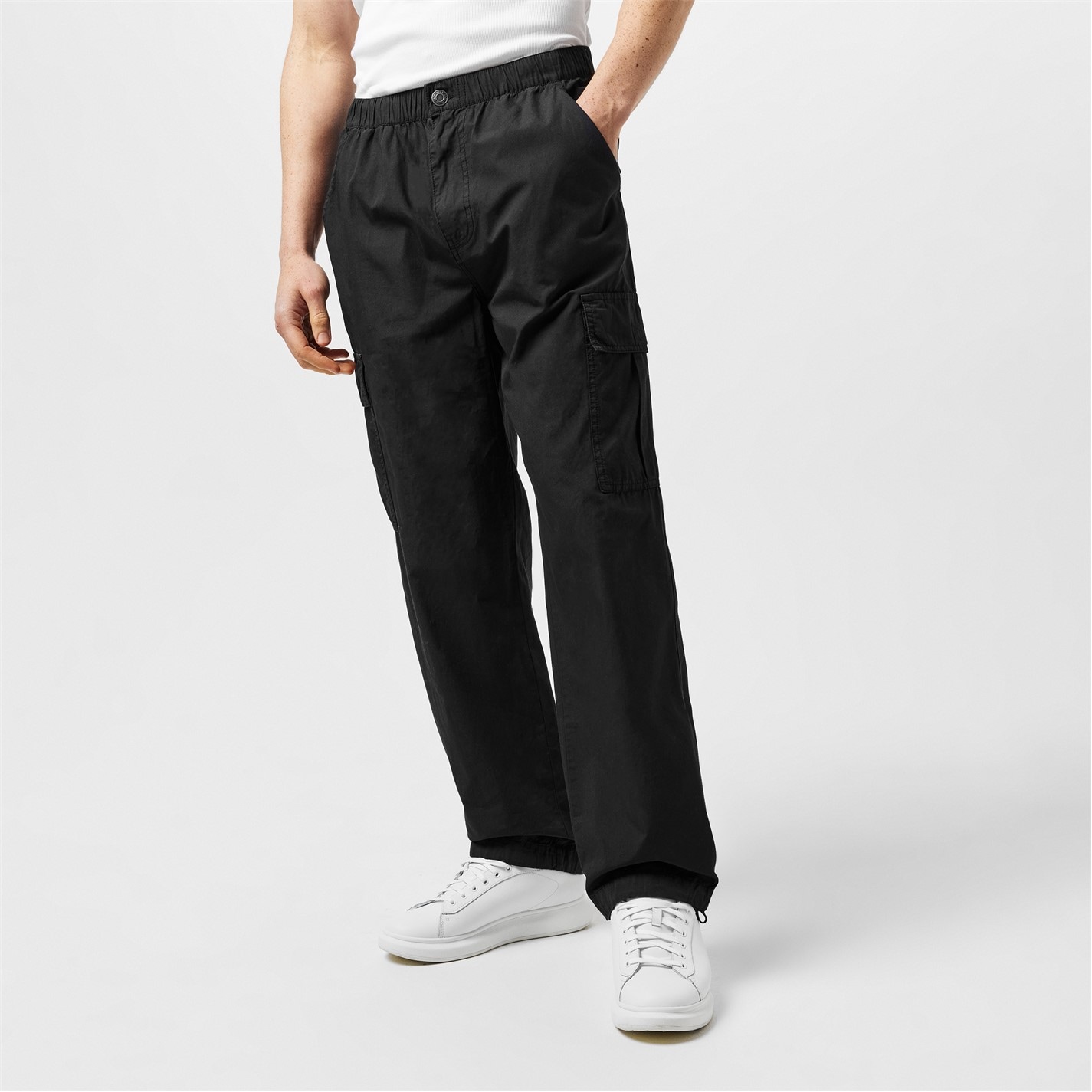Kalhoty Jack Wills Black 6778685 Men's Poplin Slim Fit Trousers - 3