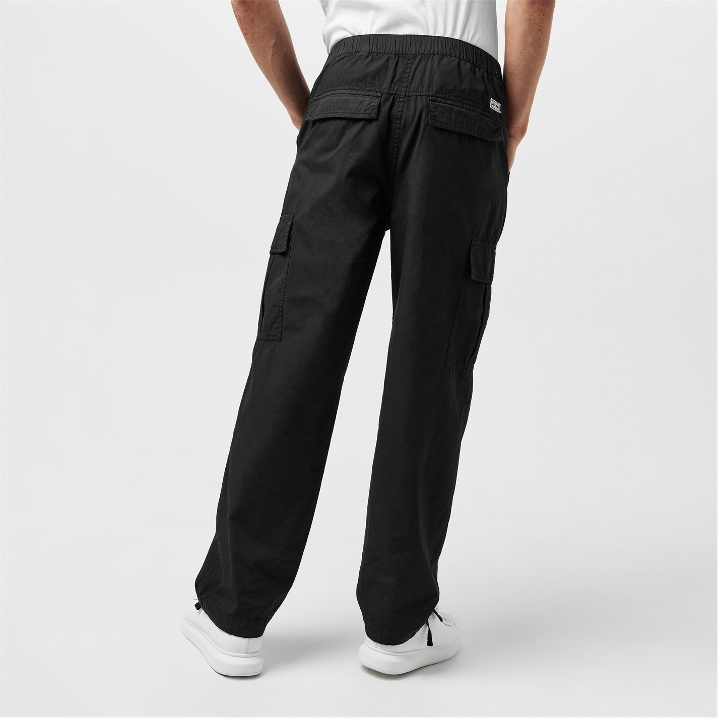 Kalhoty Jack Wills Black 6778685 Men's Poplin Slim Fit Trousers - 4