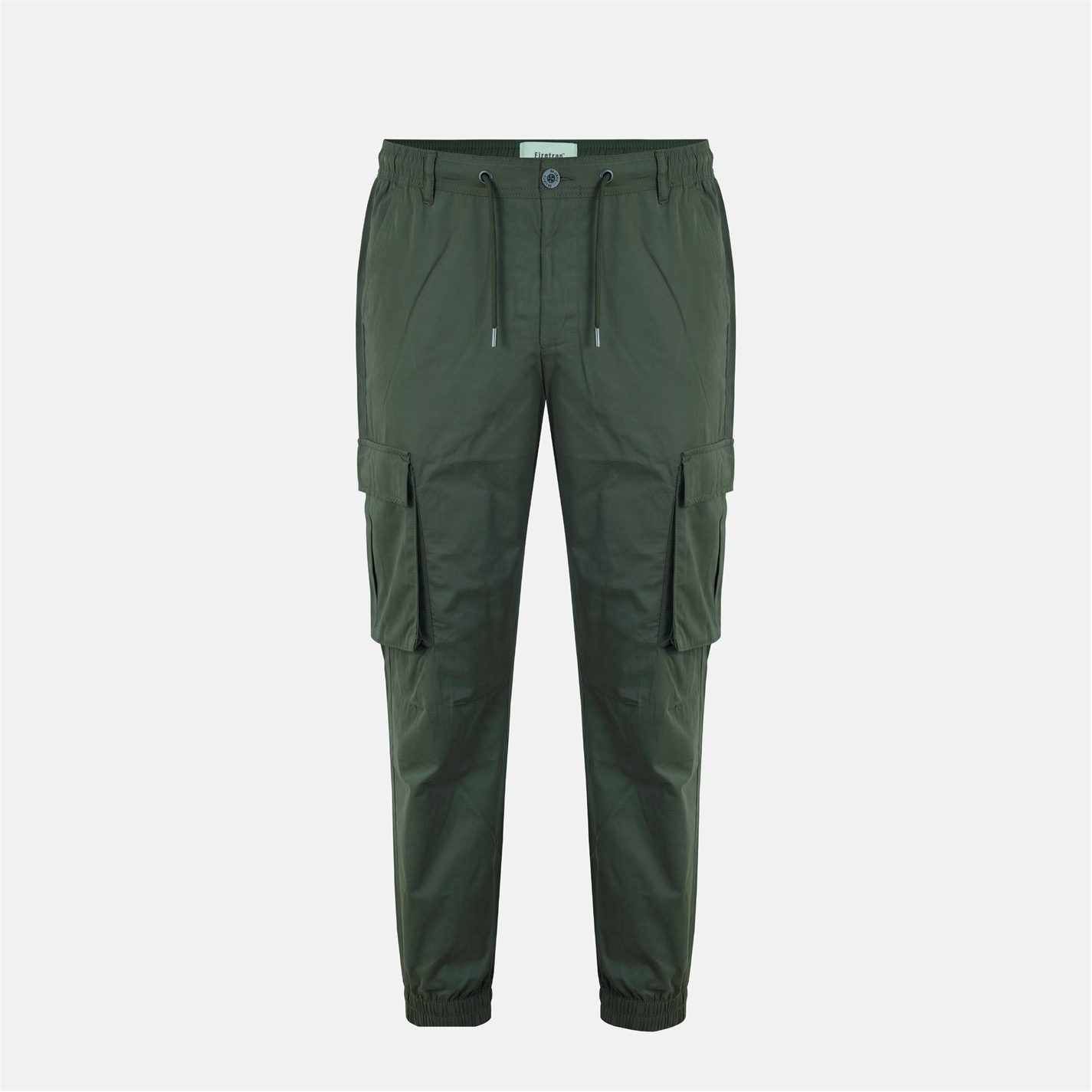 Kalhoty Firetrap Khaki 7067491 Men's Cotton Elasticated Cuffs Cargo Trousers - 1