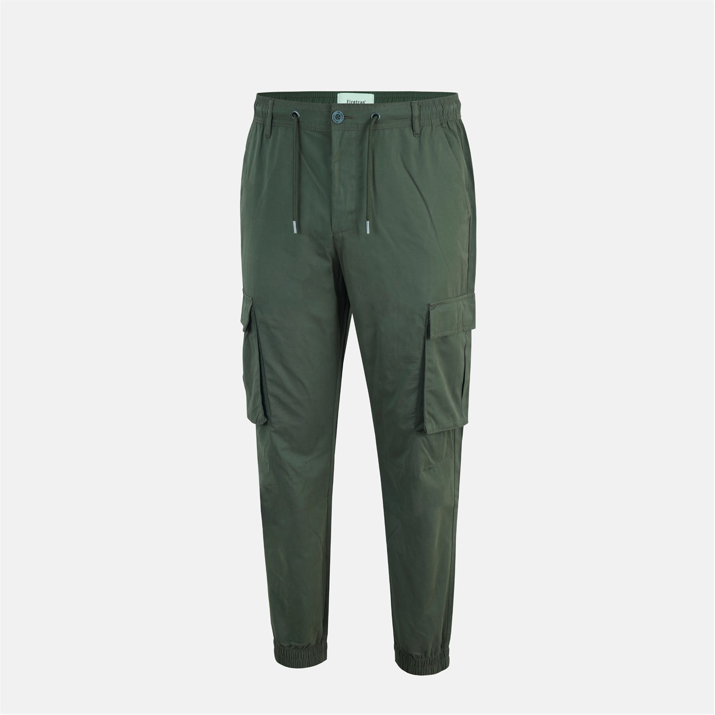 Kalhoty Firetrap Khaki 7067491 Men's Cotton Elasticated Cuffs Cargo Trousers - 3
