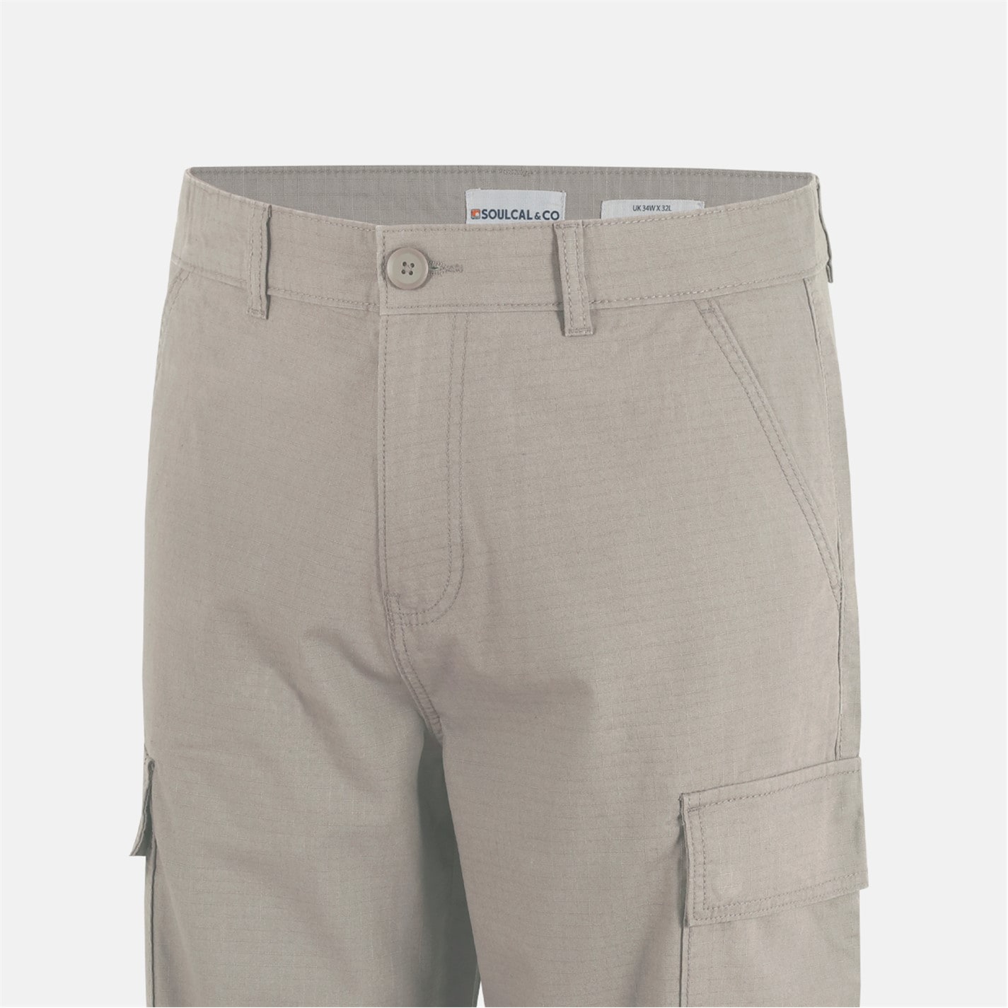Kalhoty SoulCal Beige 1145777 Men's Soul Rip Cargo Trousers - 5