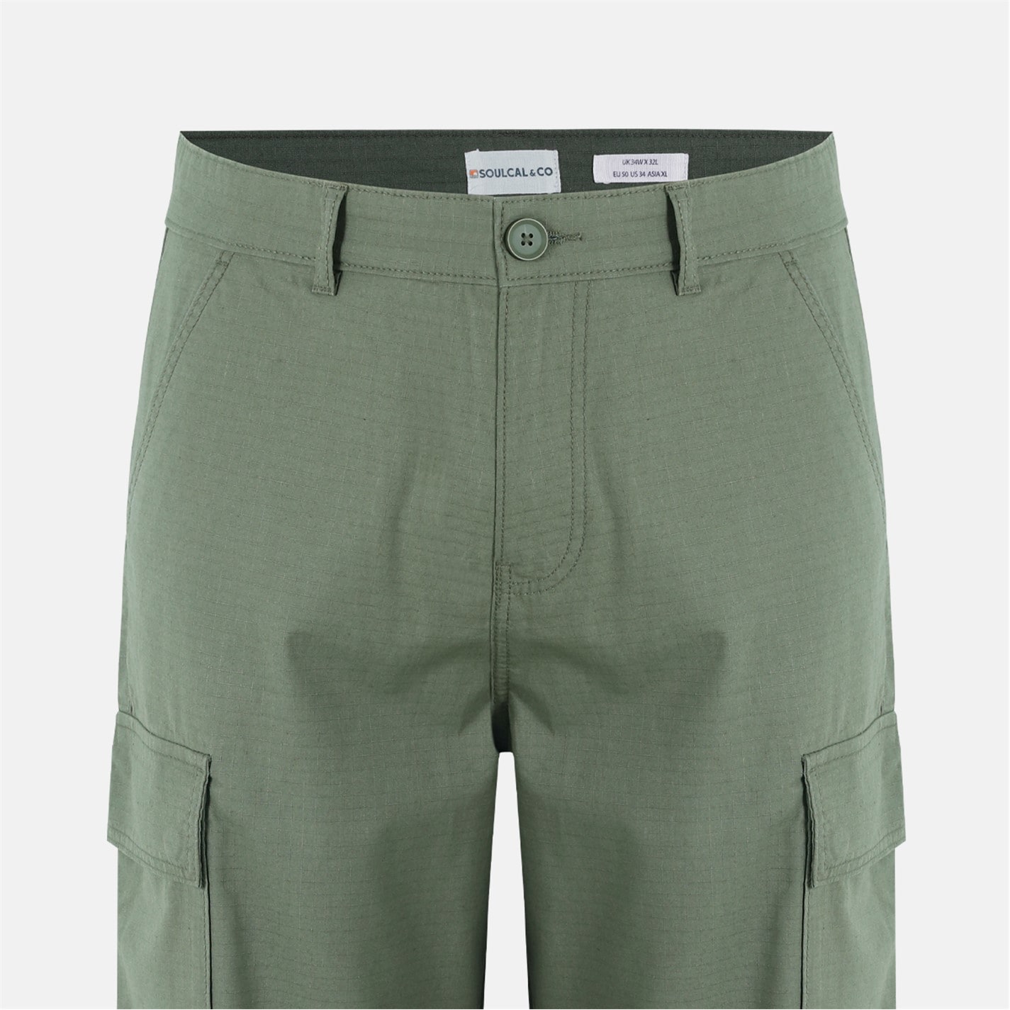 Kalhoty SoulCal Khaki 5066561 Men's Soul Rip Cargo Trousers - 4