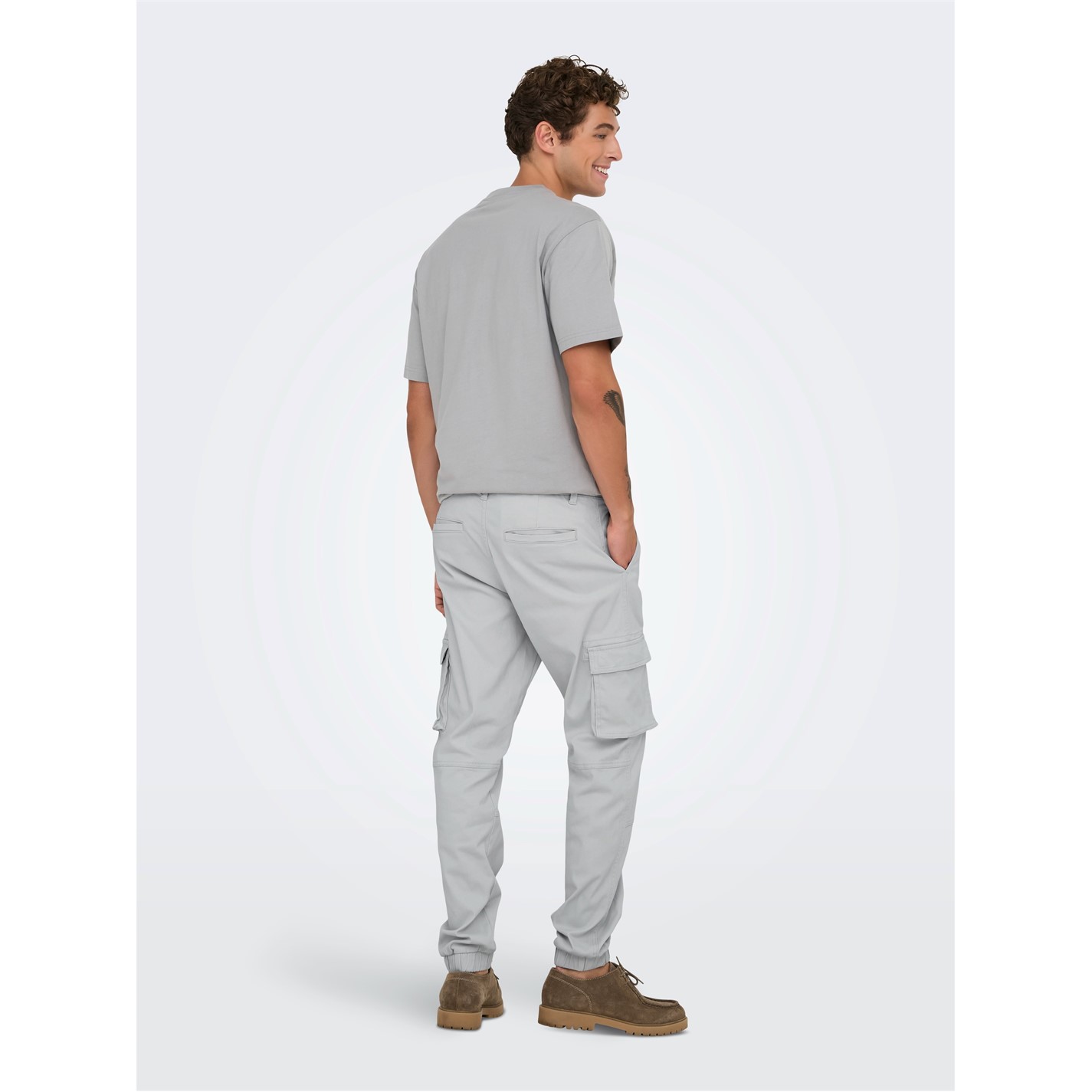 Kalhoty Only Glacier Gray 7057267 Men's Cargo Trousers - 5