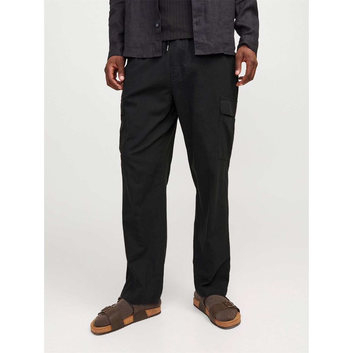 Kalhoty Jack and Jones Black 4166080 Men's Karl Cargo Trousers - 1
