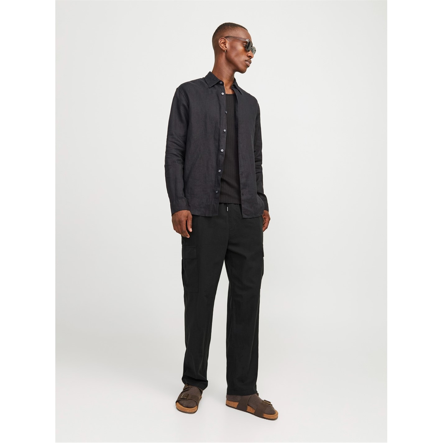Kalhoty Jack and Jones Black 4166080 Men's Karl Cargo Trousers - 2