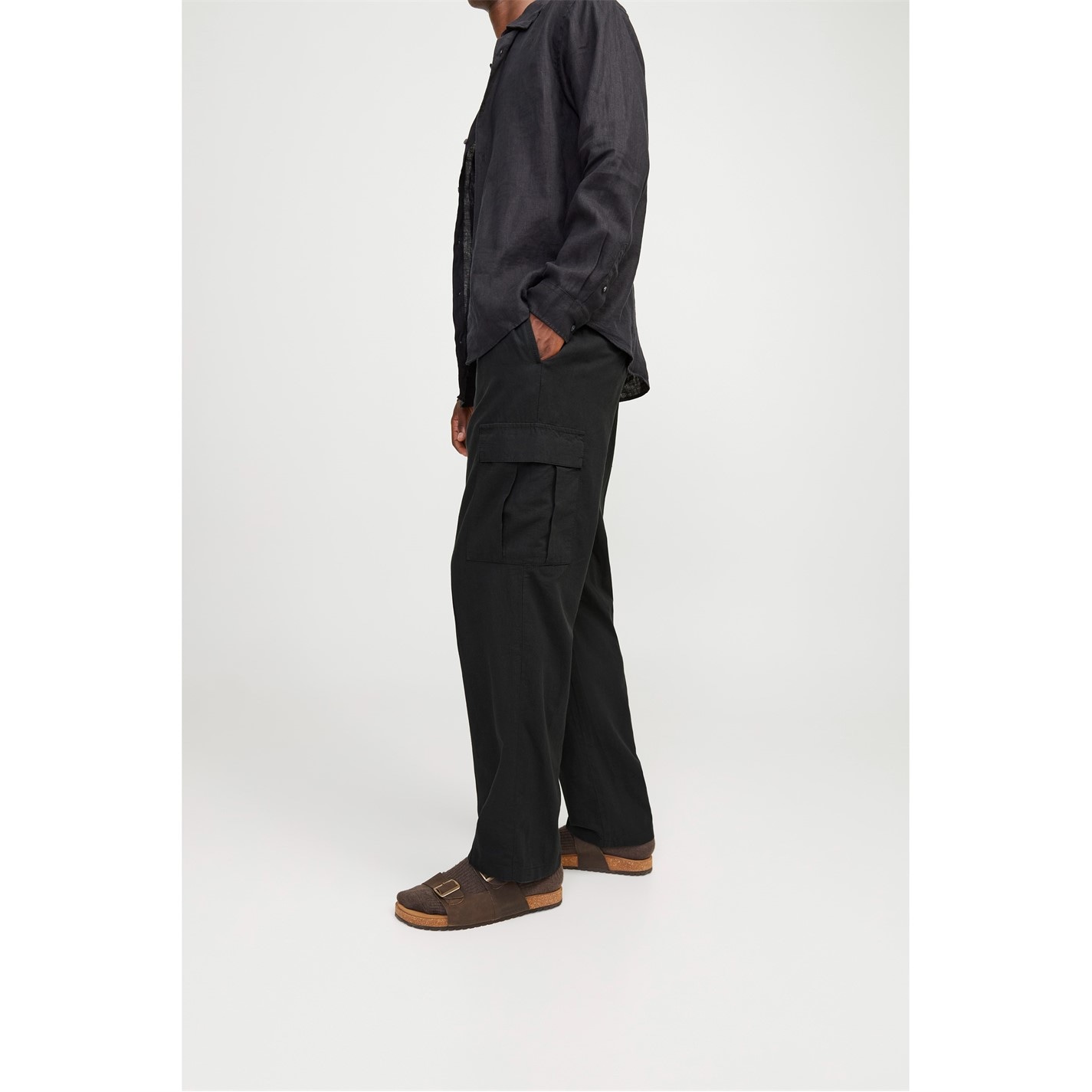 Kalhoty Jack and Jones Black 4166080 Men's Karl Cargo Trousers - 3