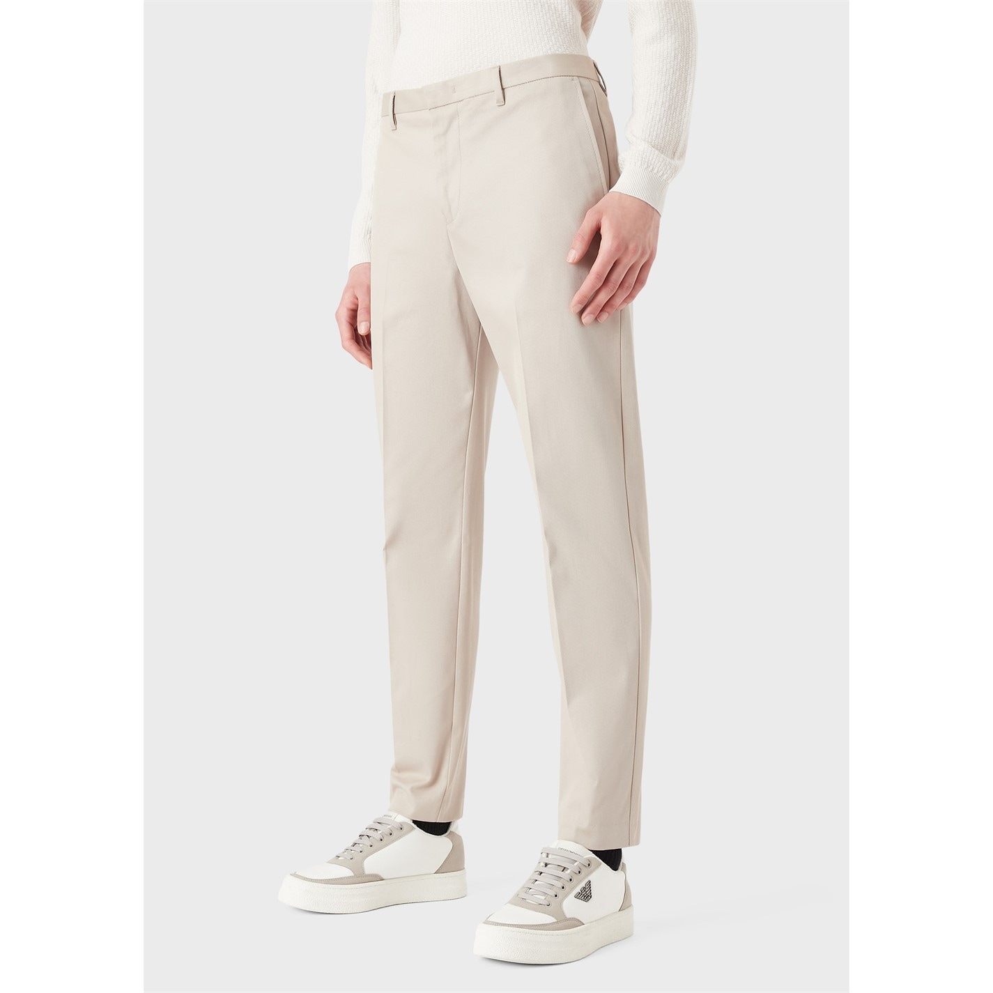 Kalhoty EMPORIO ARMANI Light Beige 4725892 Men's Straight Leg Trousers - 2