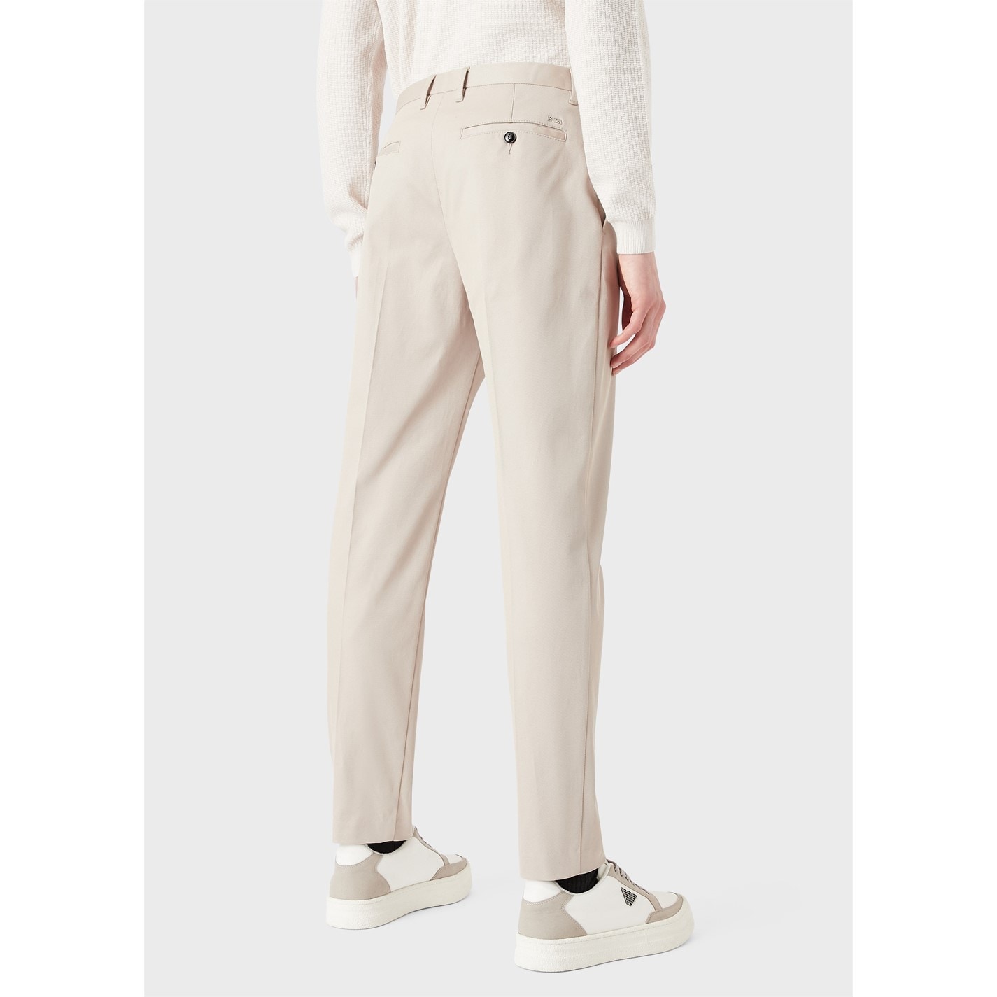 Kalhoty EMPORIO ARMANI Light Beige 4725892 Men's Straight Leg Trousers - 3