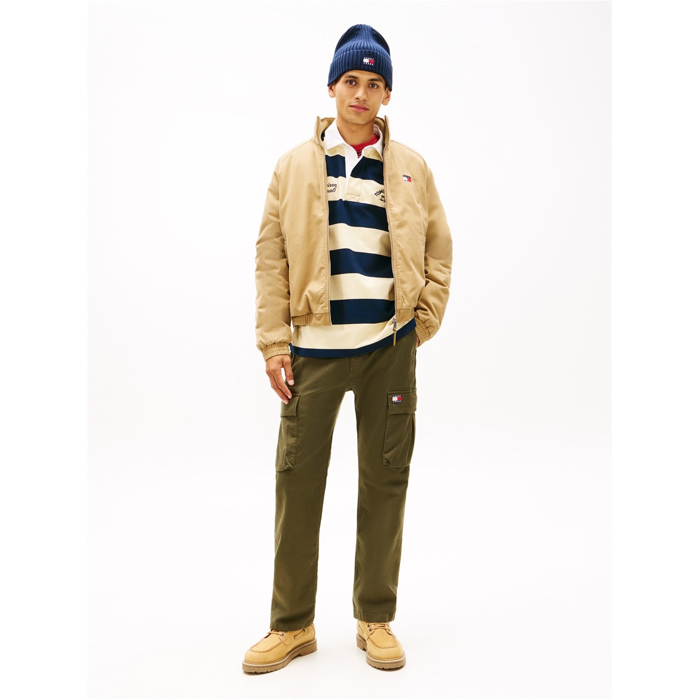 Kalhoty Tommy Jeans Dark Greenery 849666 Men's Otis Canvas Cargo Trousers - 4