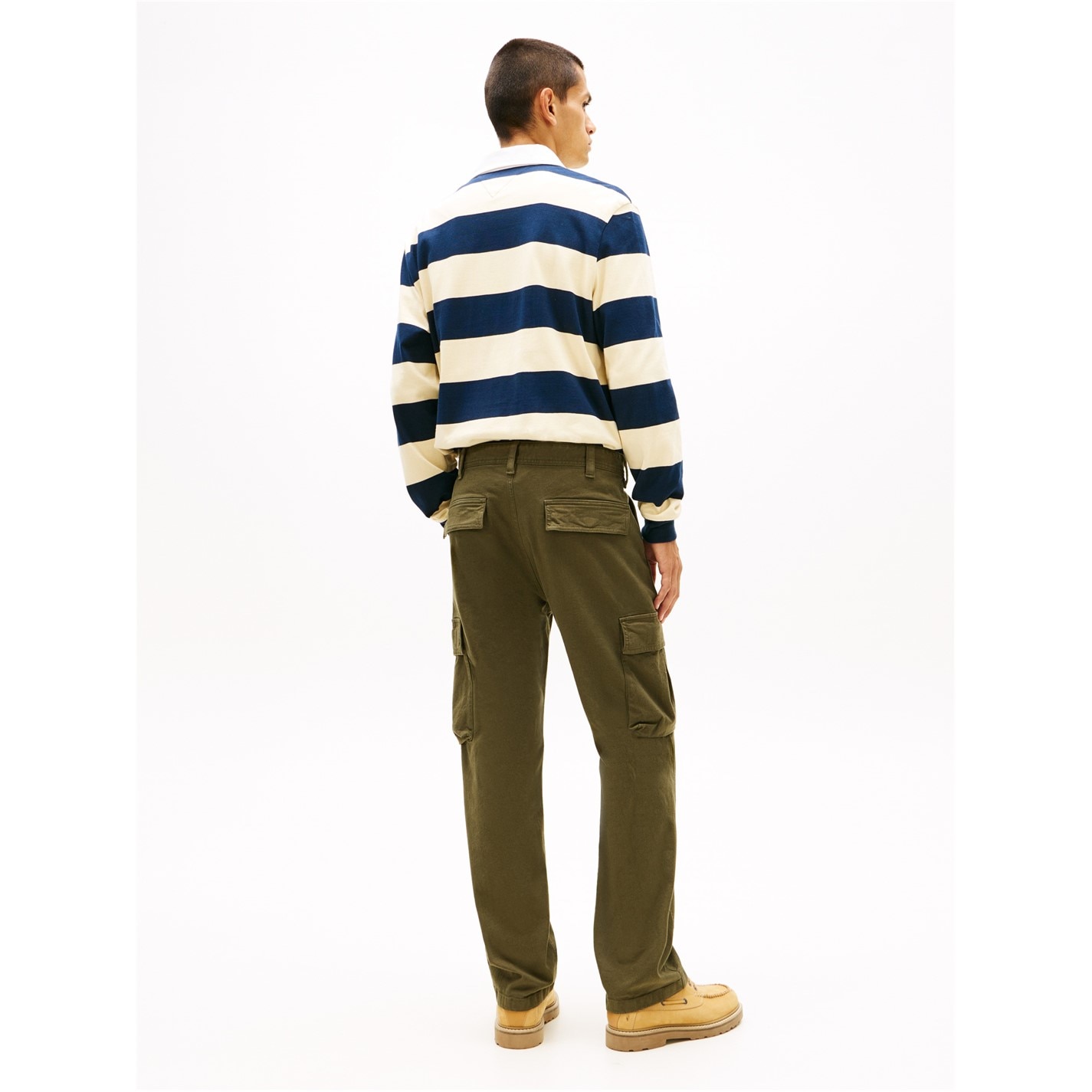 Kalhoty Tommy Jeans Dark Greenery 849666 Men's Otis Canvas Cargo Trousers - 5