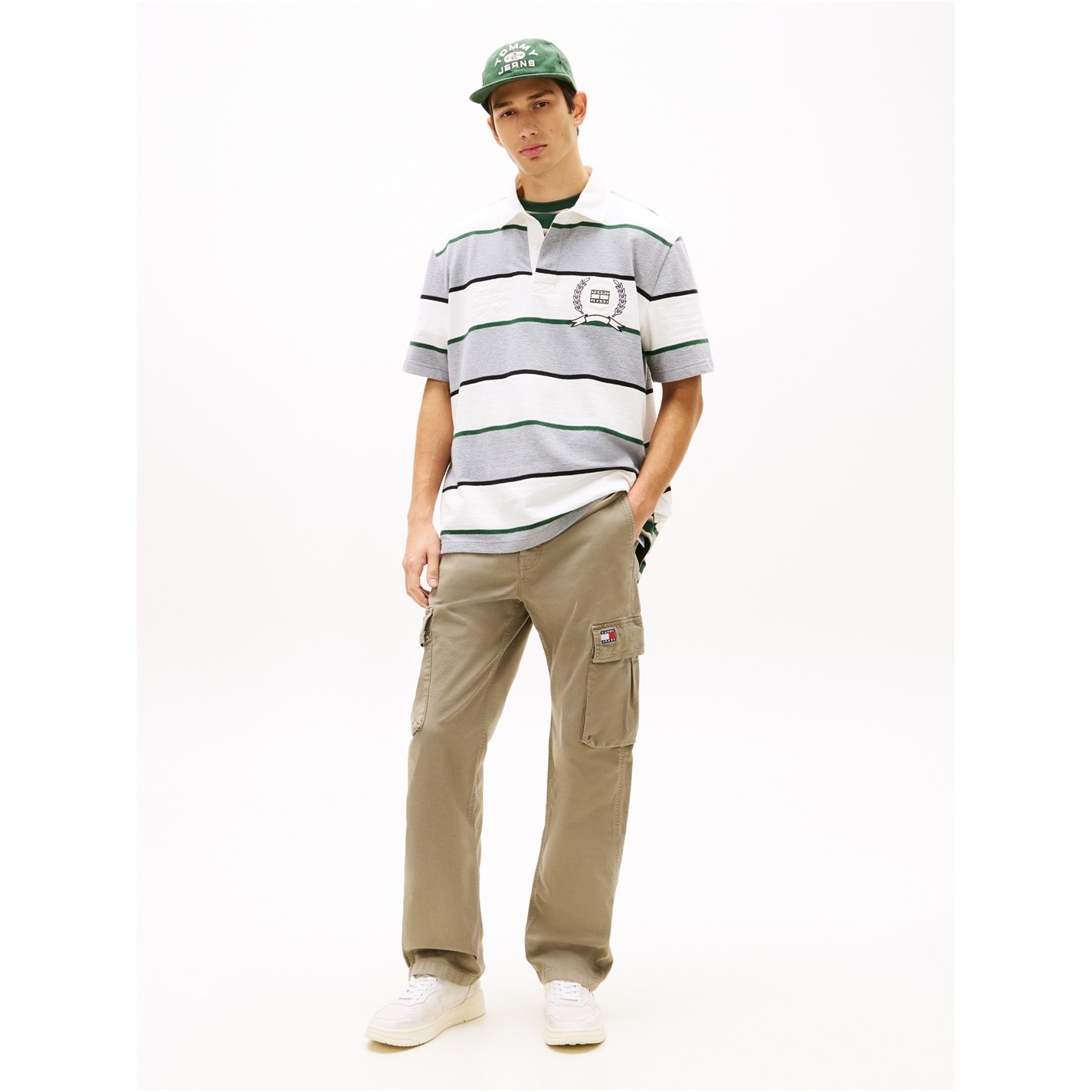 Kalhoty Tommy Jeans Utility Sage 4623175 Men's Otis Canvas Cargo Trousers - 4