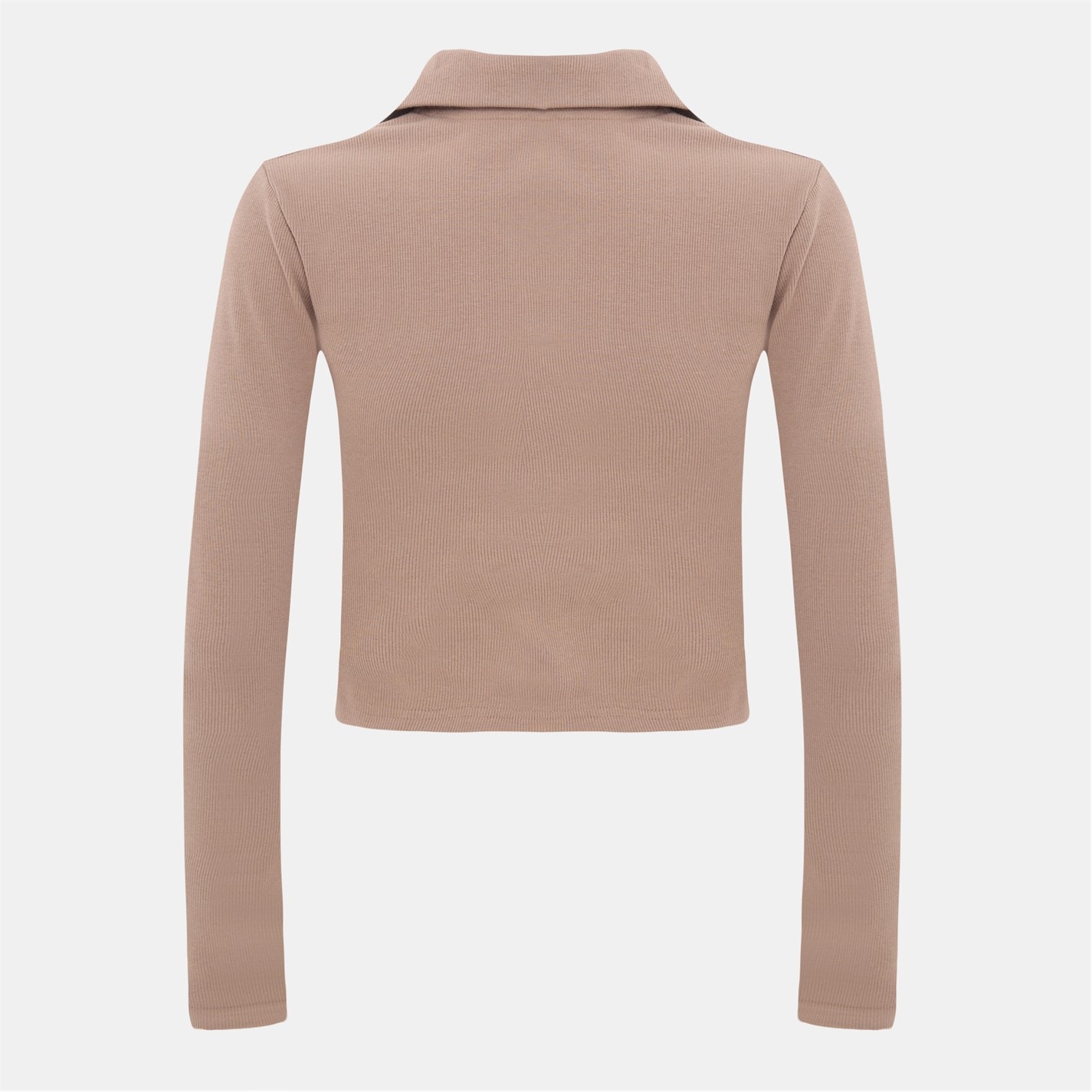 Tričko I Saw It First Mocha 7804716 Long Sleeve Collared Top - 2
