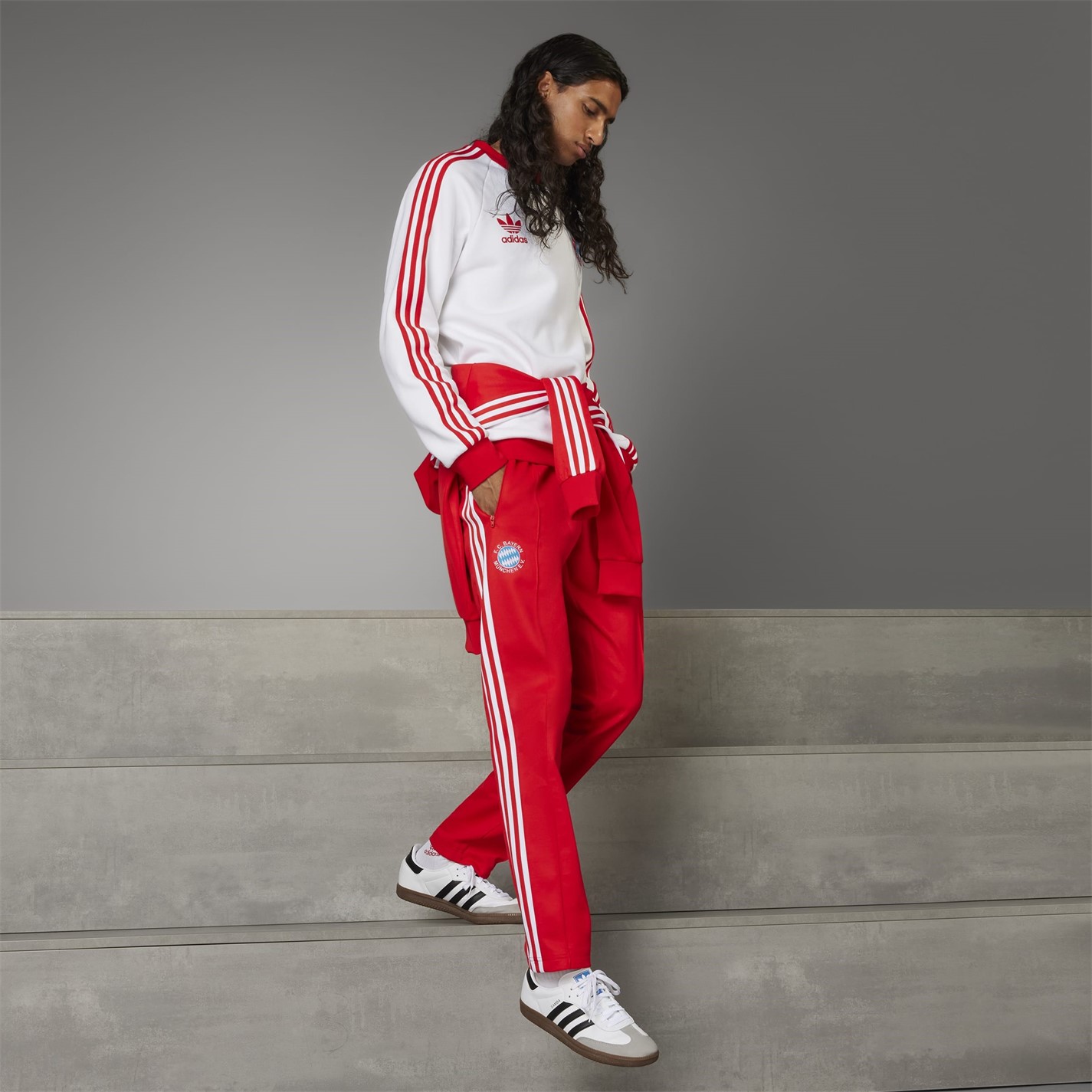 Tepláky adidas Red 1359560 Bayern Munich Beckenbauer Tracksuit Bottoms Adults - 11