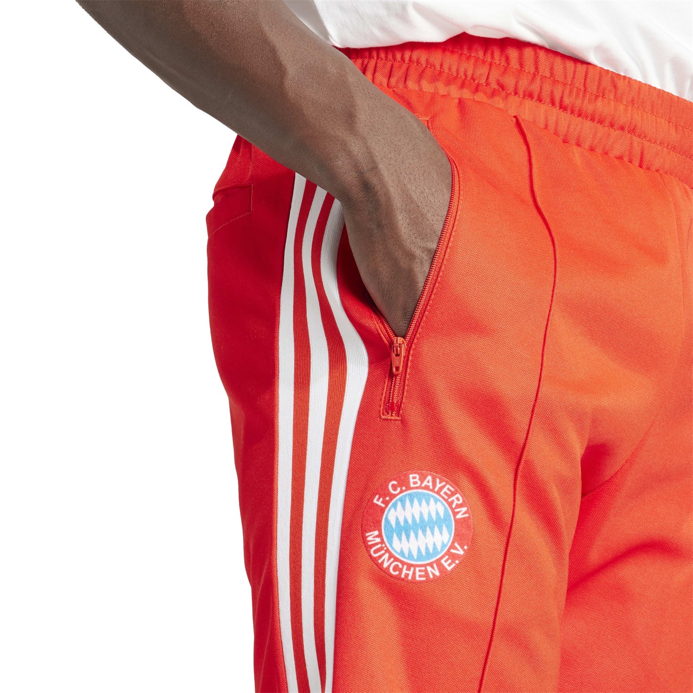Tepláky adidas Red 1359560 Bayern Munich Beckenbauer Tracksuit Bottoms Adults - 5