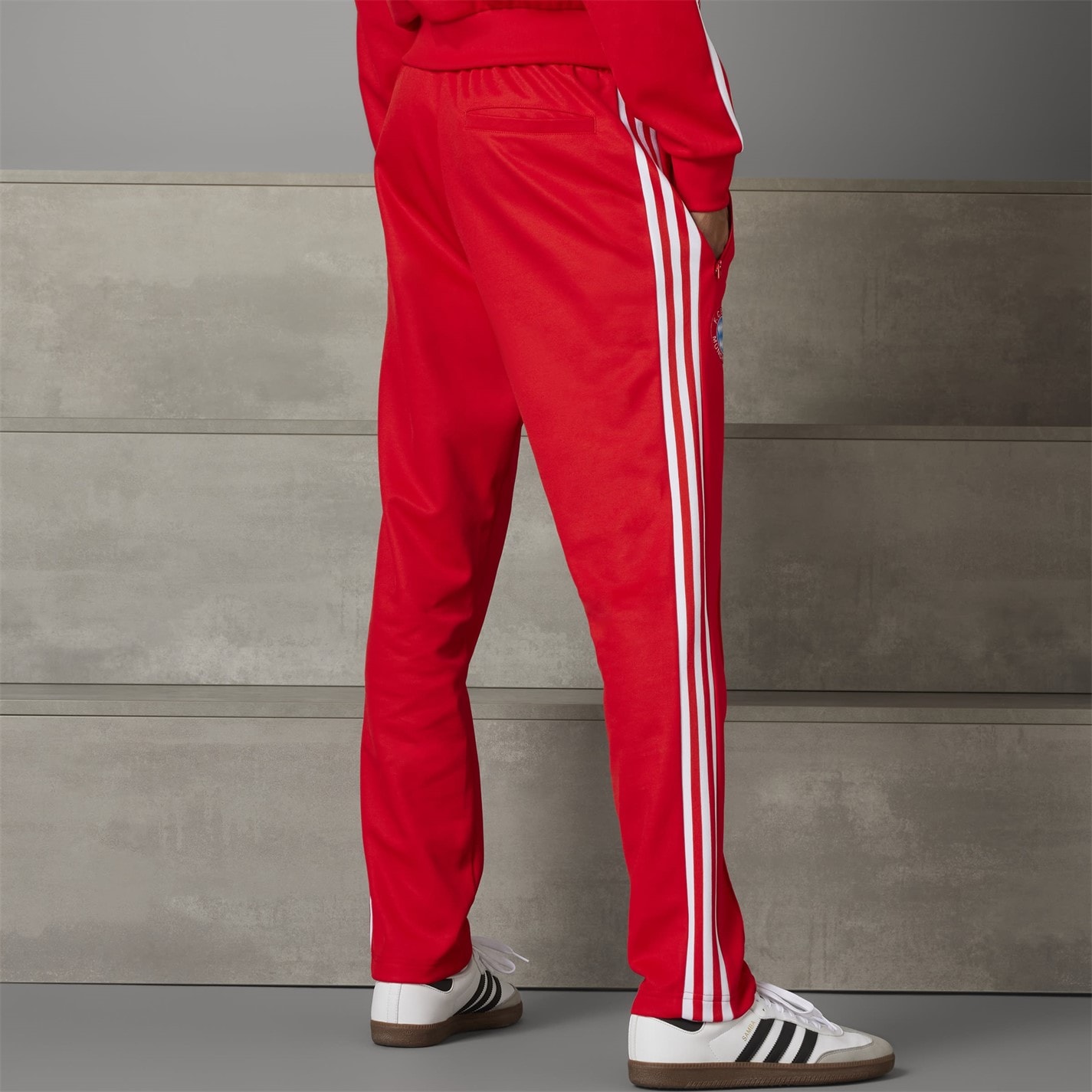 Tepláky adidas Red 1359560 Bayern Munich Beckenbauer Tracksuit Bottoms Adults - 8