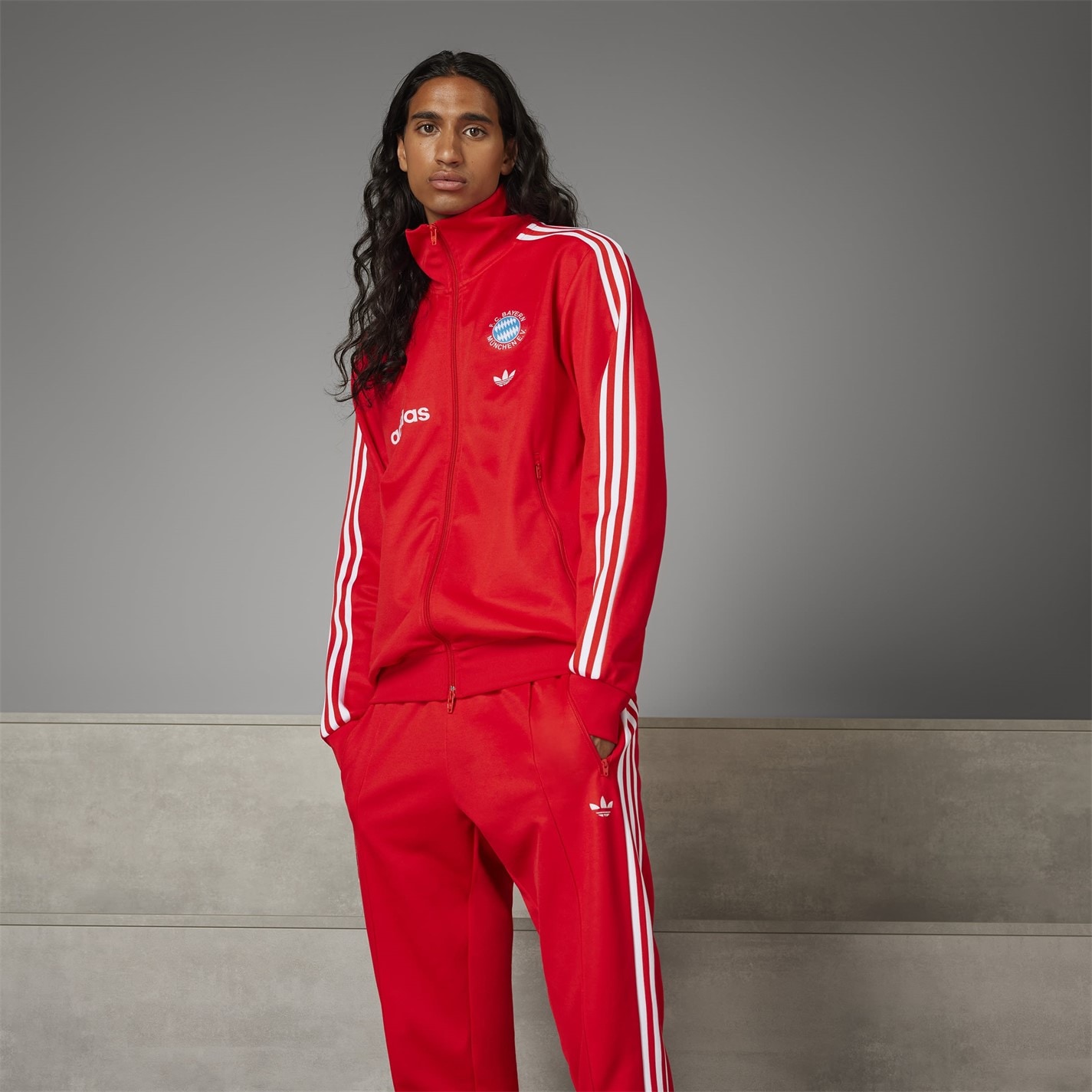 Tepláky adidas Red 1359560 Bayern Munich Beckenbauer Tracksuit Bottoms Adults - 9