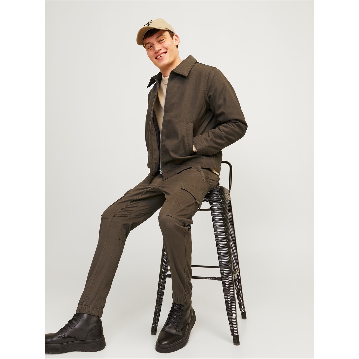 Kalhoty Jack and Jones Wren 822953 Men's Paul Cargo Trousers - 7