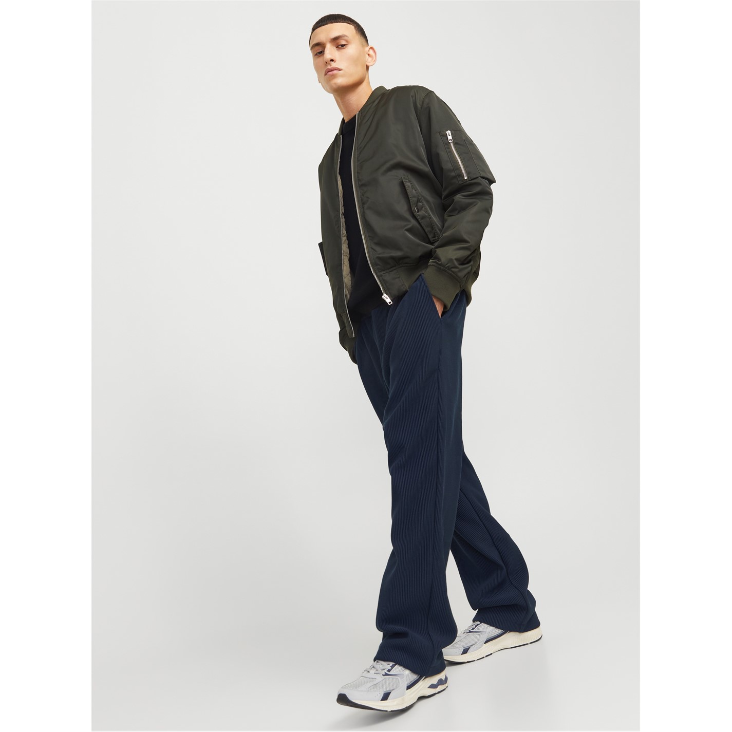 Kalhoty Jack and Jones Sky Captain 8307597 Men's Lawrence Straight Leg Trouser - 4