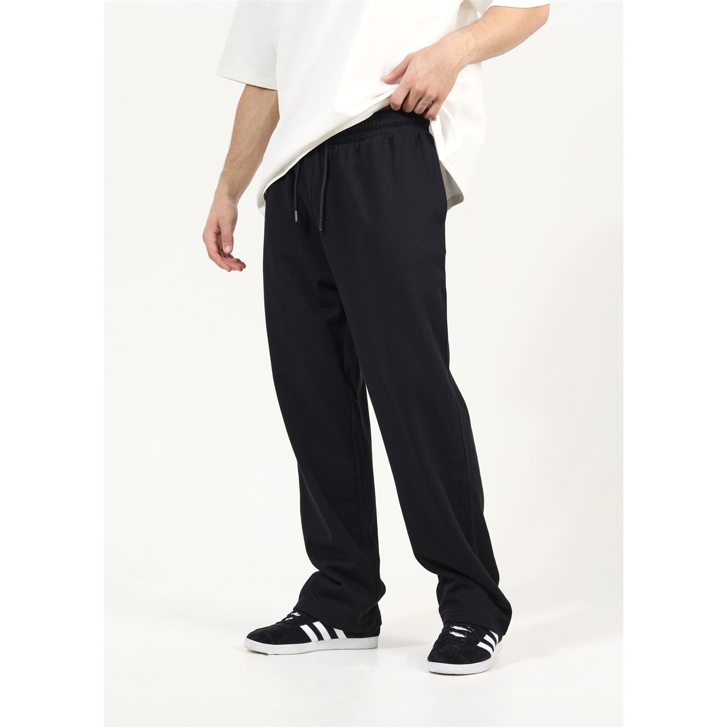 Tepláky Brave Soul Black 8843545 Wide Leg Joggers Mens - 2