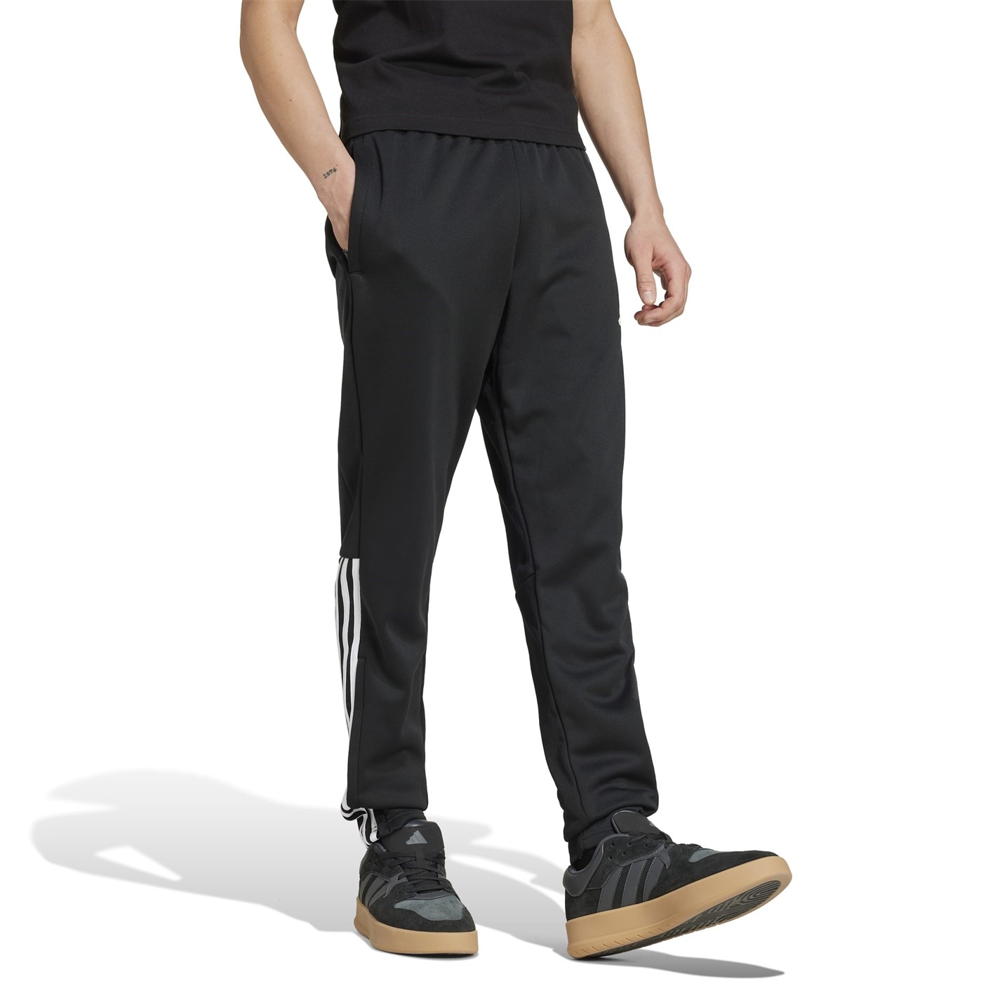 Tepláky adidas Black 557213 Men's Sereno Winter Black Performance Tracksuit Bottoms - 4