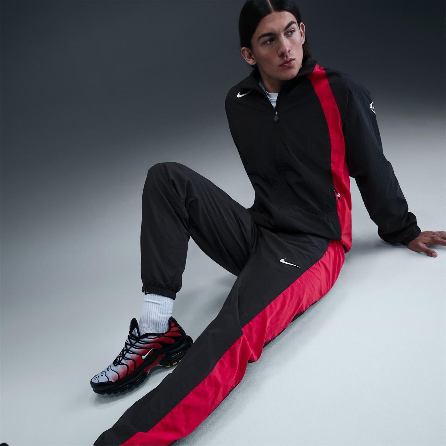Tepláky Nike Black 3789599 T90 Tracksuit Bottoms Mens - 11