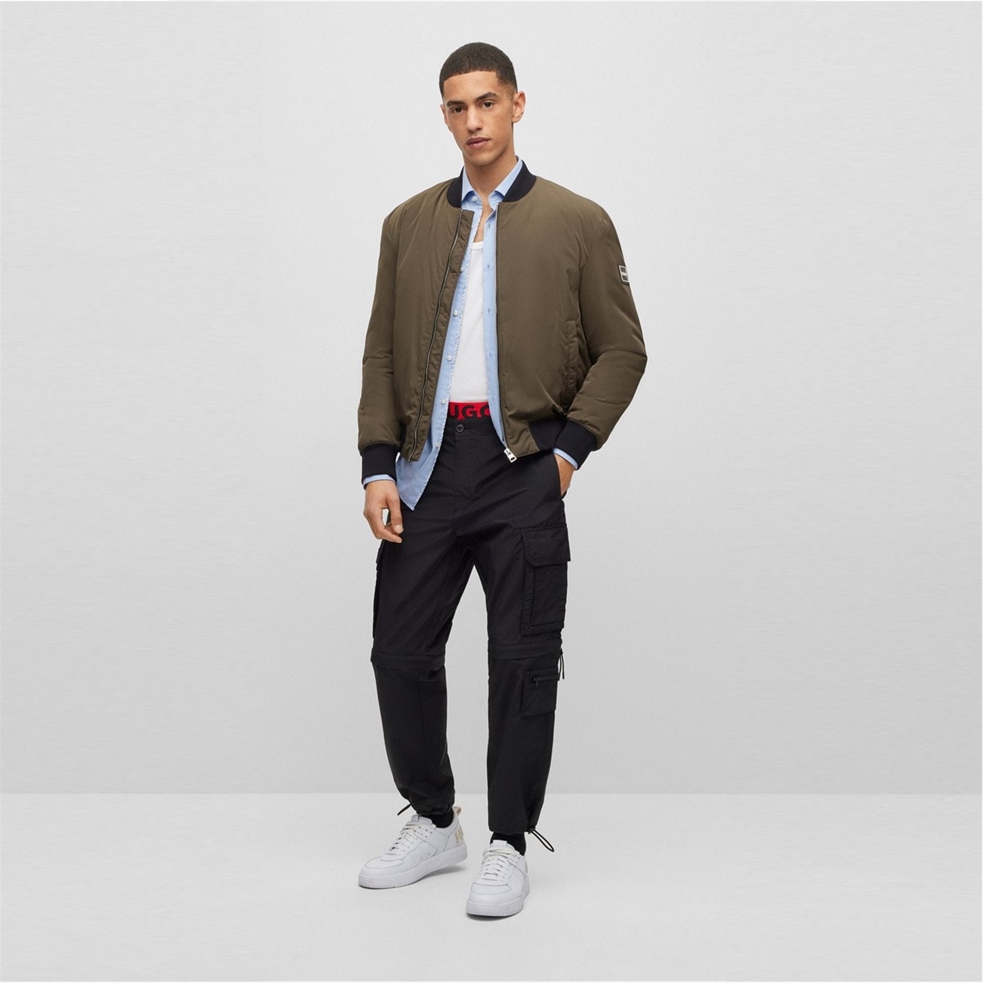 Kalhoty Hugo Black 3027750 Men's Straight Leg Trousers - 7