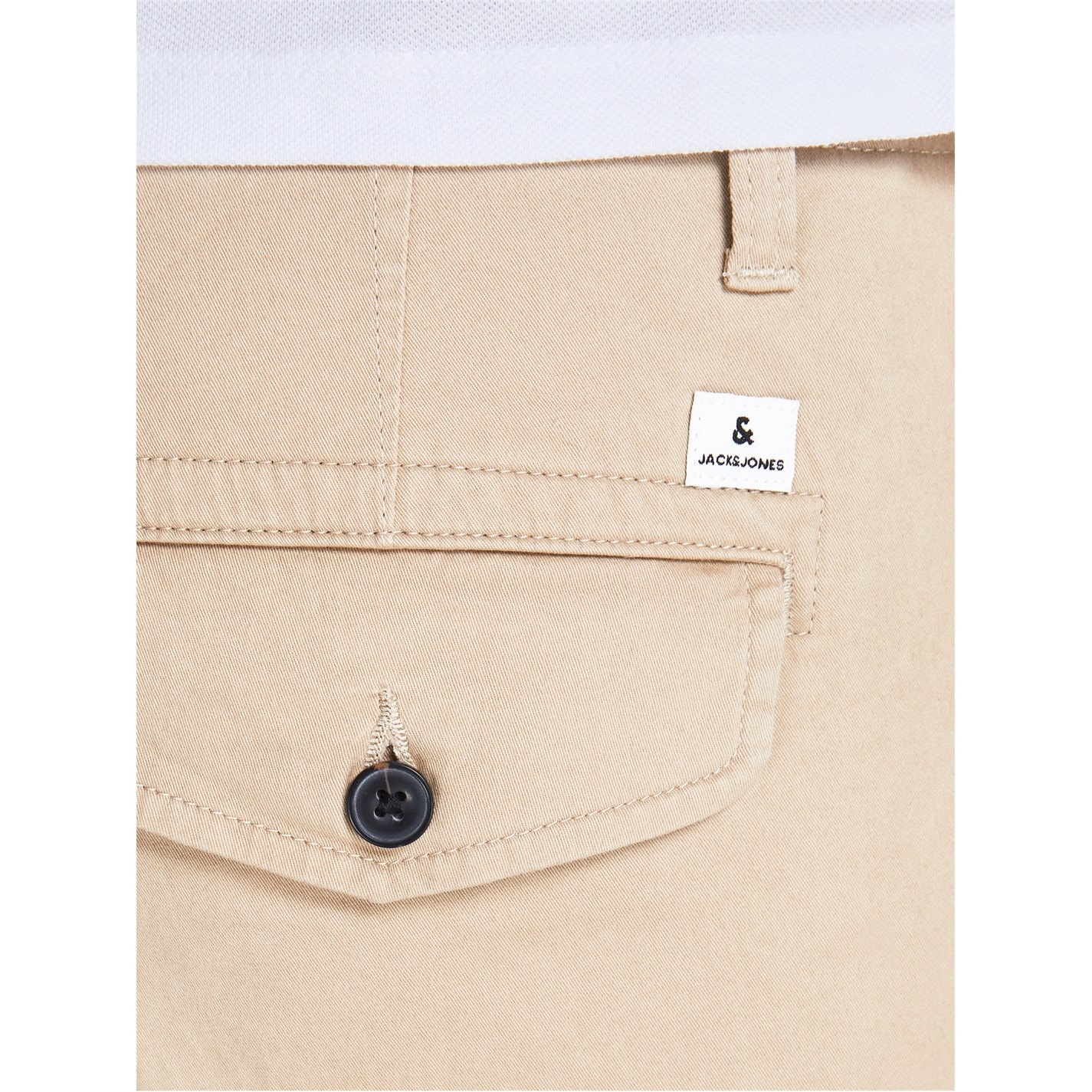 Kalhoty Jack and Jones White Pepper 3641876 Men's Cuffed Cargo Trousers - 3