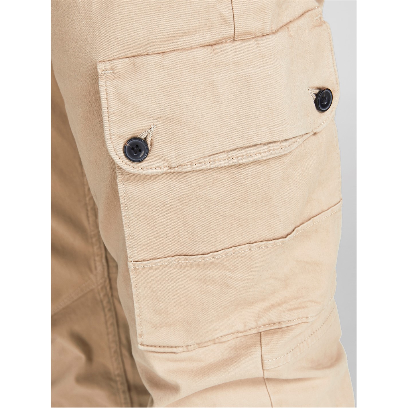 Kalhoty Jack and Jones White Pepper 3641876 Men's Cuffed Cargo Trousers - 4