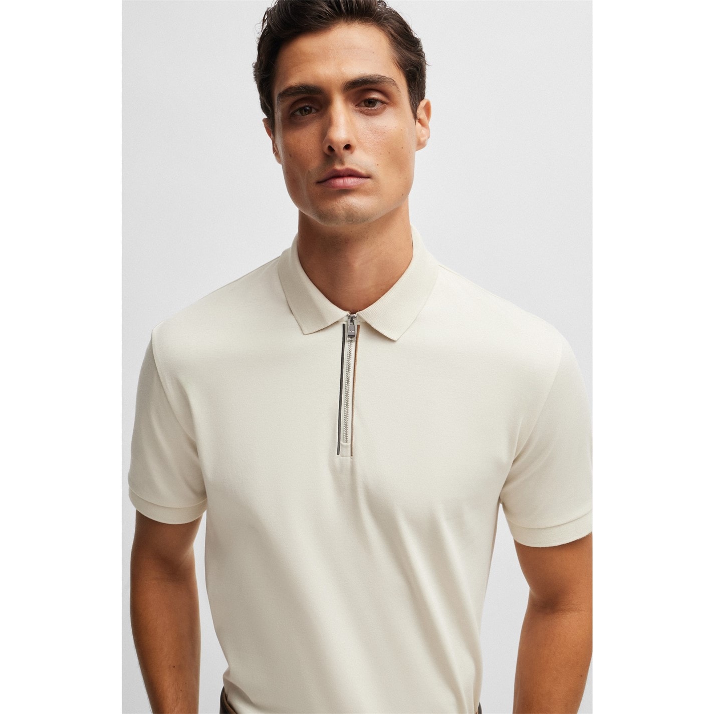 Tričko Boss Open White 131 5814958 Men's C-Polston 36 Short-Sleeve Polo - 2