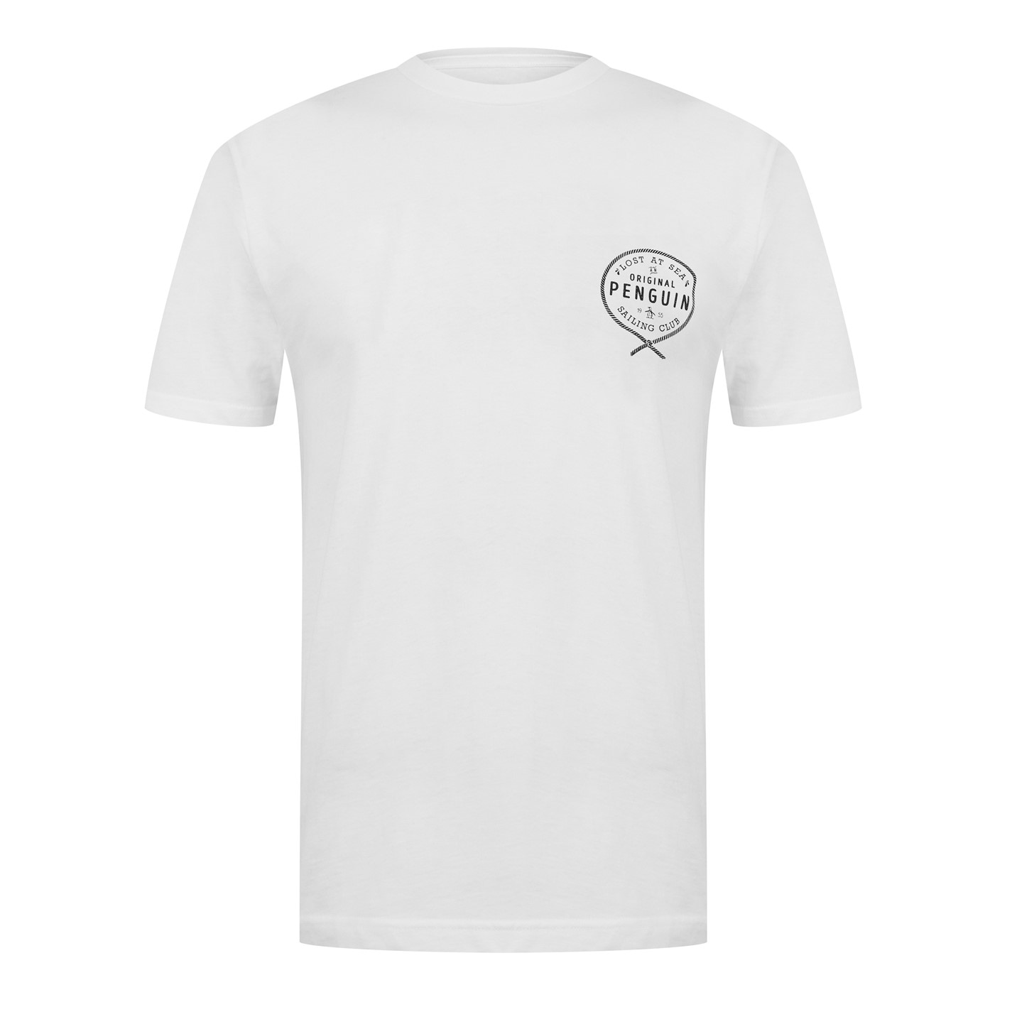 Tričko Original Penguin White 3161232 Men's OP Crest Regular Fit T-Shirt - 1