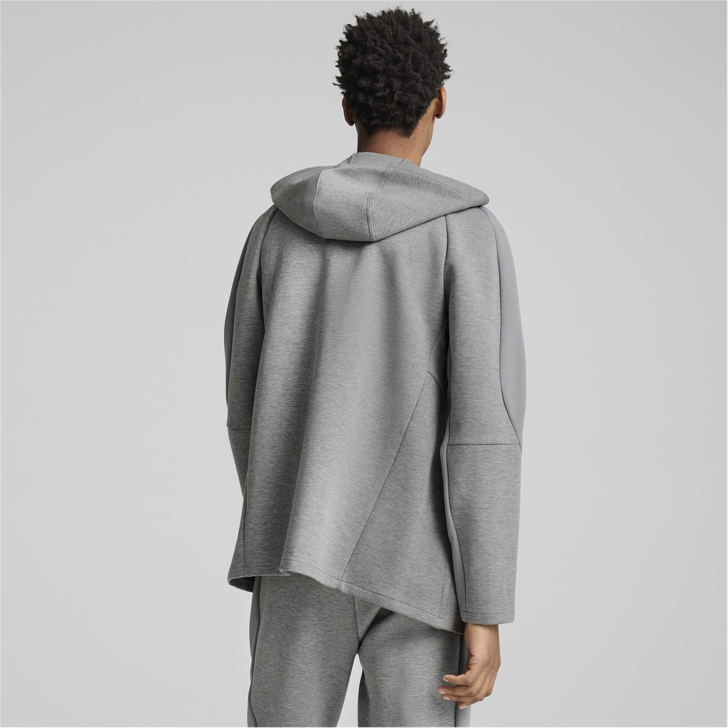 Bunda Puma Grey Heather 7294425 Men's EVOSTRIPE Full Zip Fleece Fabric - 5