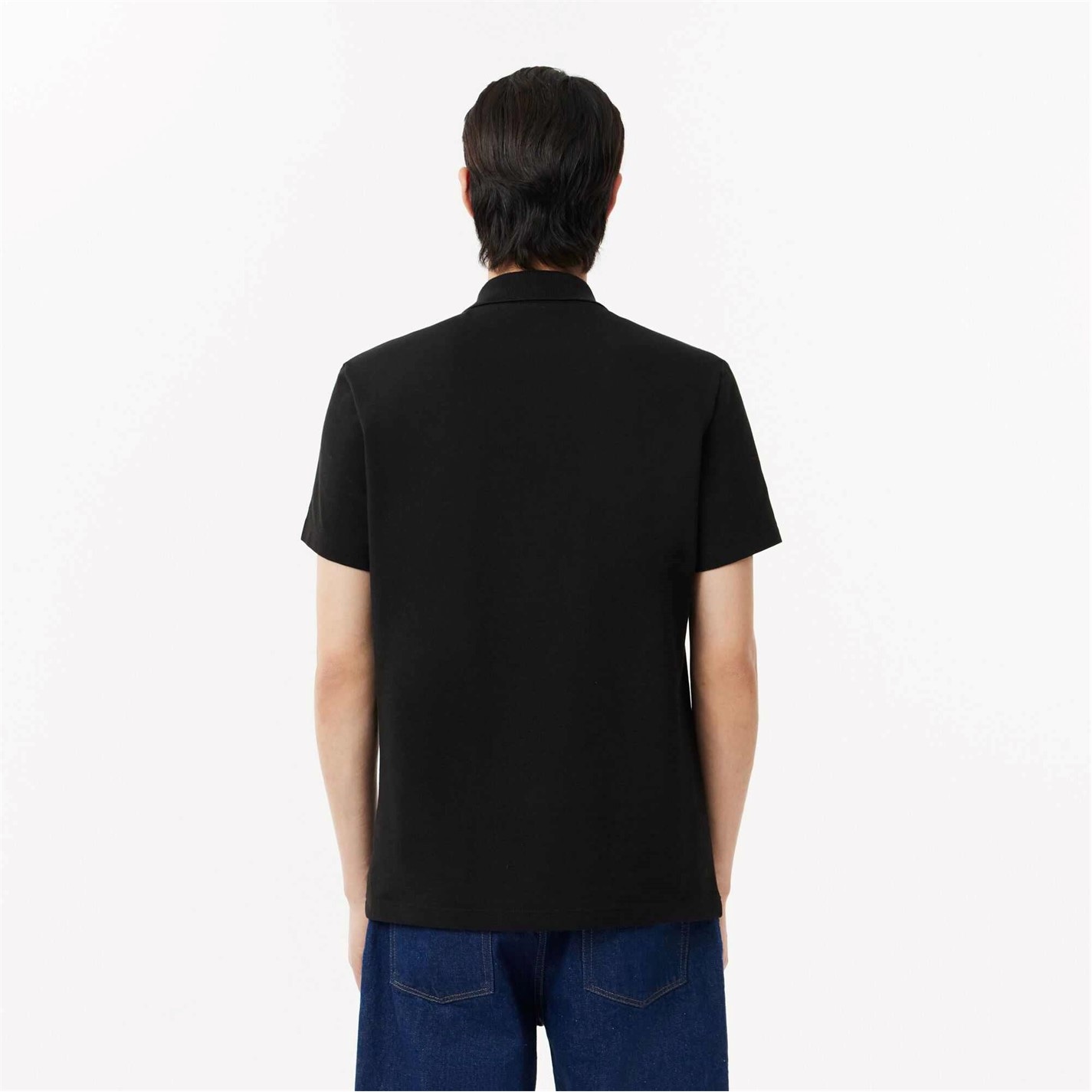 Tričko Lacoste Black 031 573270 Men's Regular Fit Short Sleeve Polo Shirt - 3