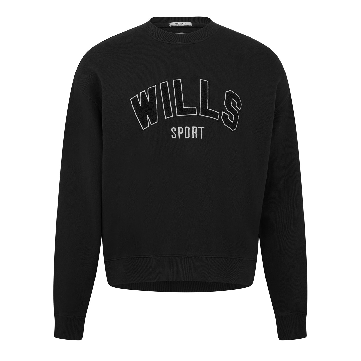 Mikina Jack Wills Washed Black 2577167 Men's JW Boucle Graphic Crew Sweatshirt - 5