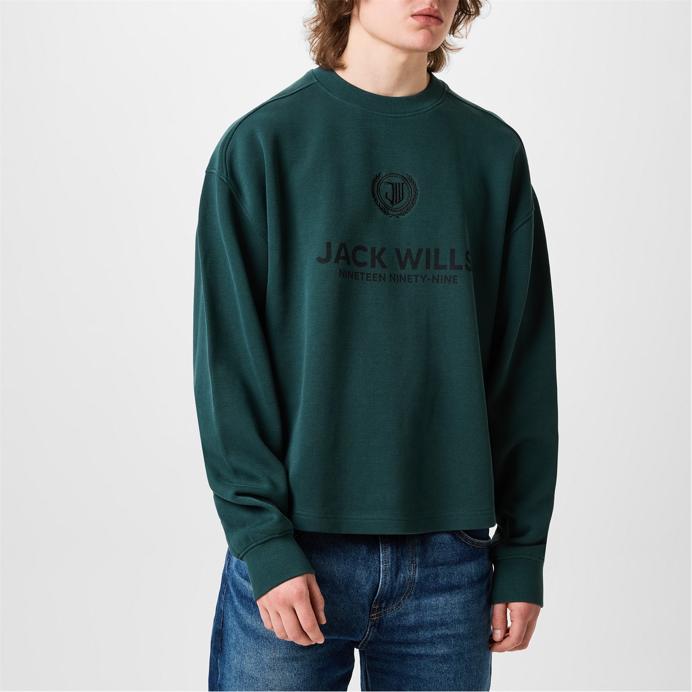 Mikina Jack Wills Evergreen 710003 Men's JW Logo Crew Sweatshirt - 1