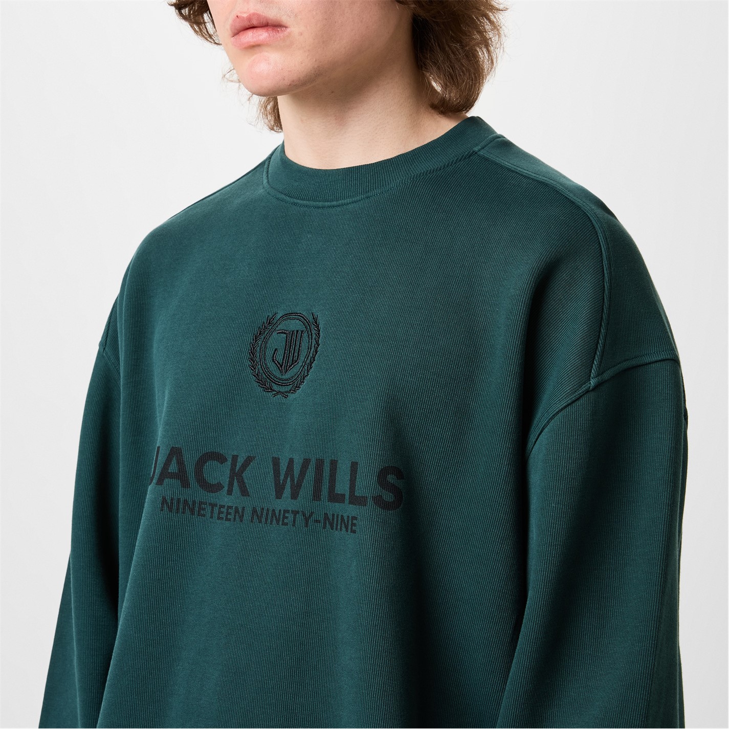 Mikina Jack Wills Evergreen 710003 Men's JW Logo Crew Sweatshirt - 3